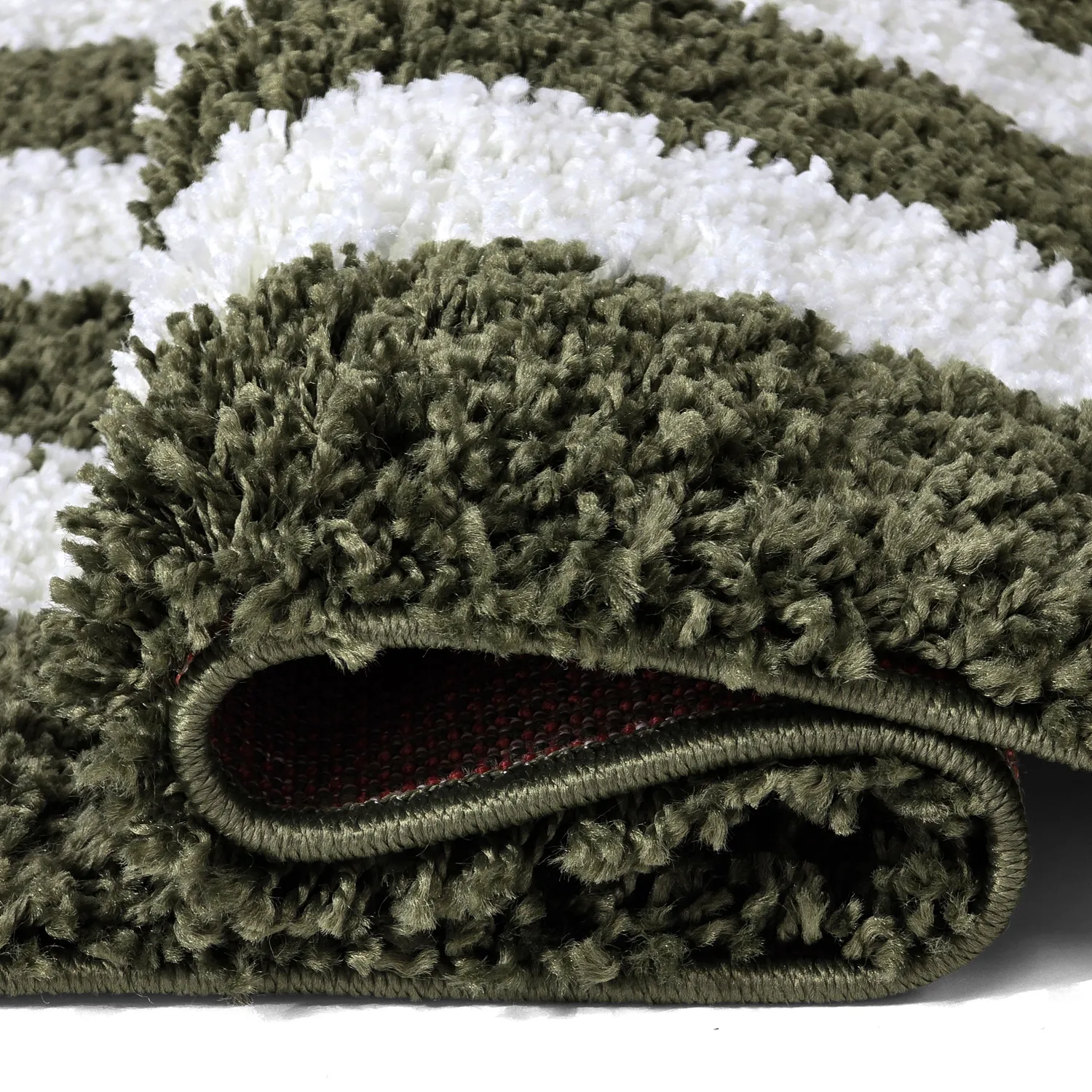 Alfombras de pelo largo - Imilchil (blanco/verde)