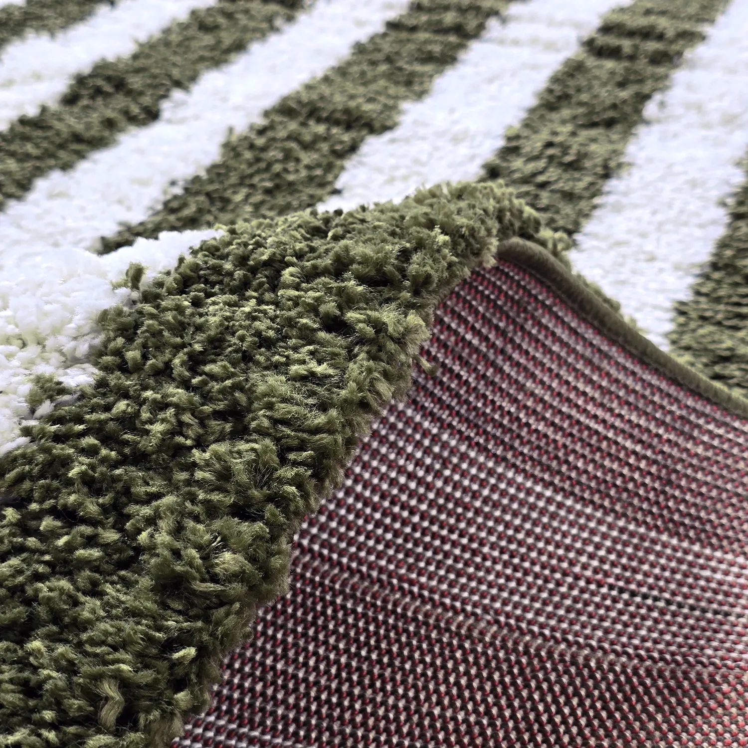 Alfombras de pelo largo - Imilchil (blanco/verde)