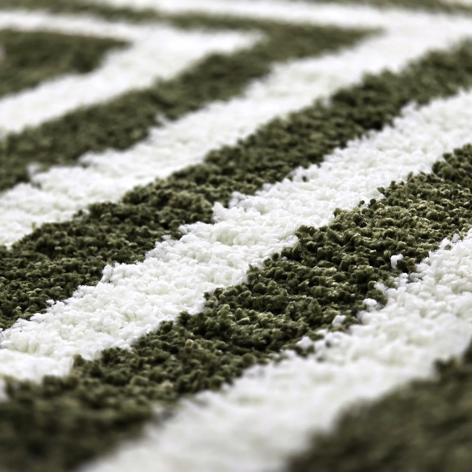 Alfombras de pelo largo - Imilchil (blanco/verde)