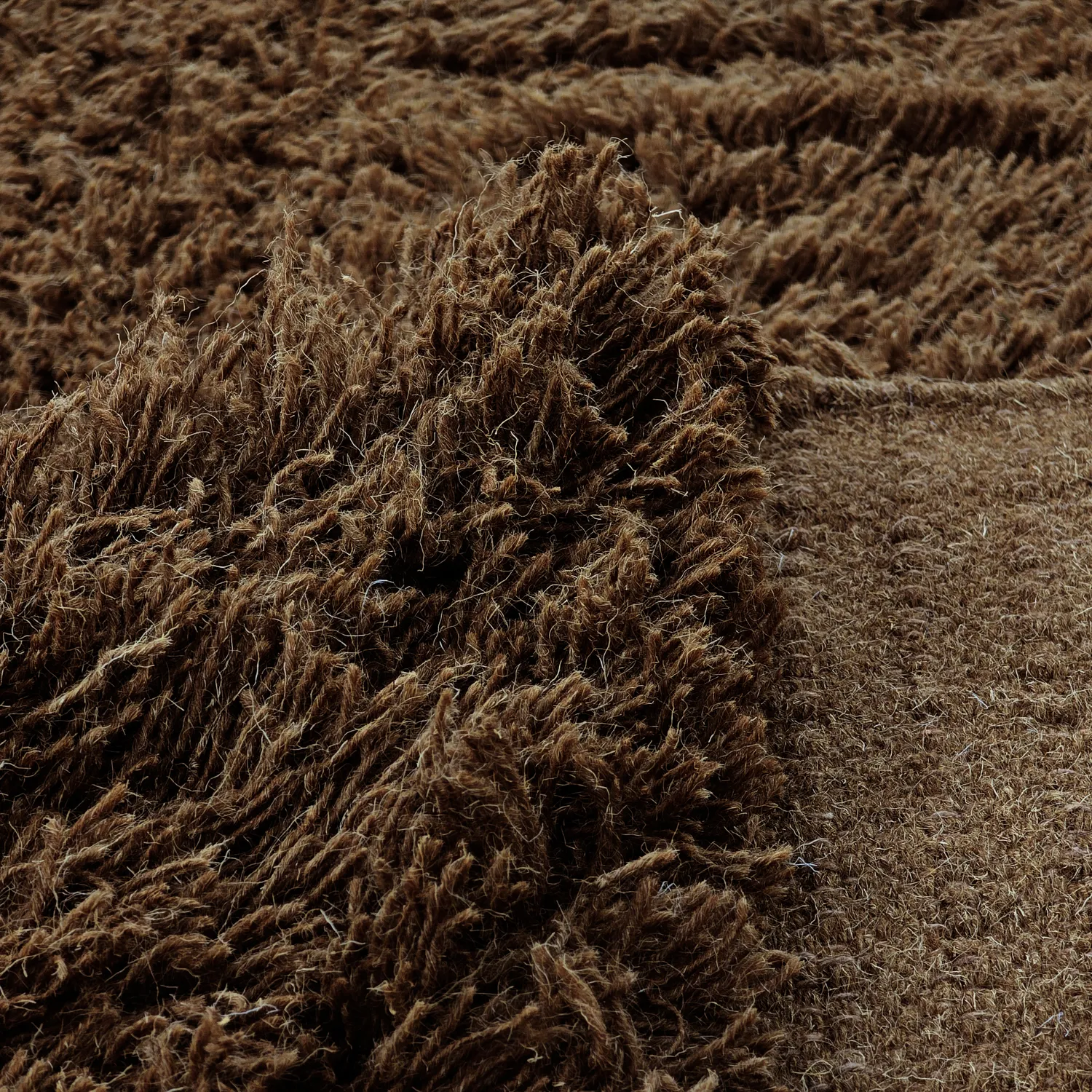 Alfombras de pelo largo - Melilla Hand Woven Wool Shaggy (marrón)