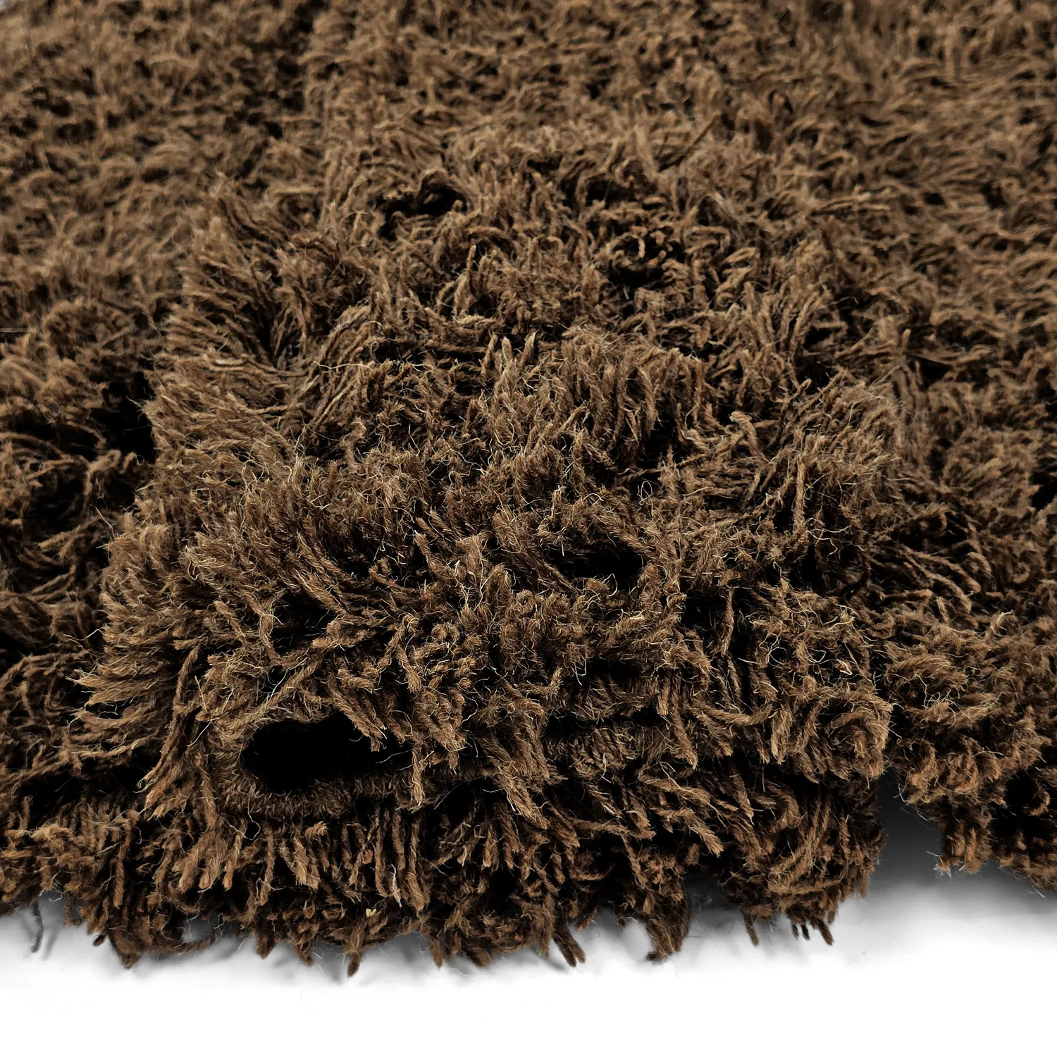 Alfombras de pelo largo - Melilla Hand Woven Wool Shaggy (marrón)