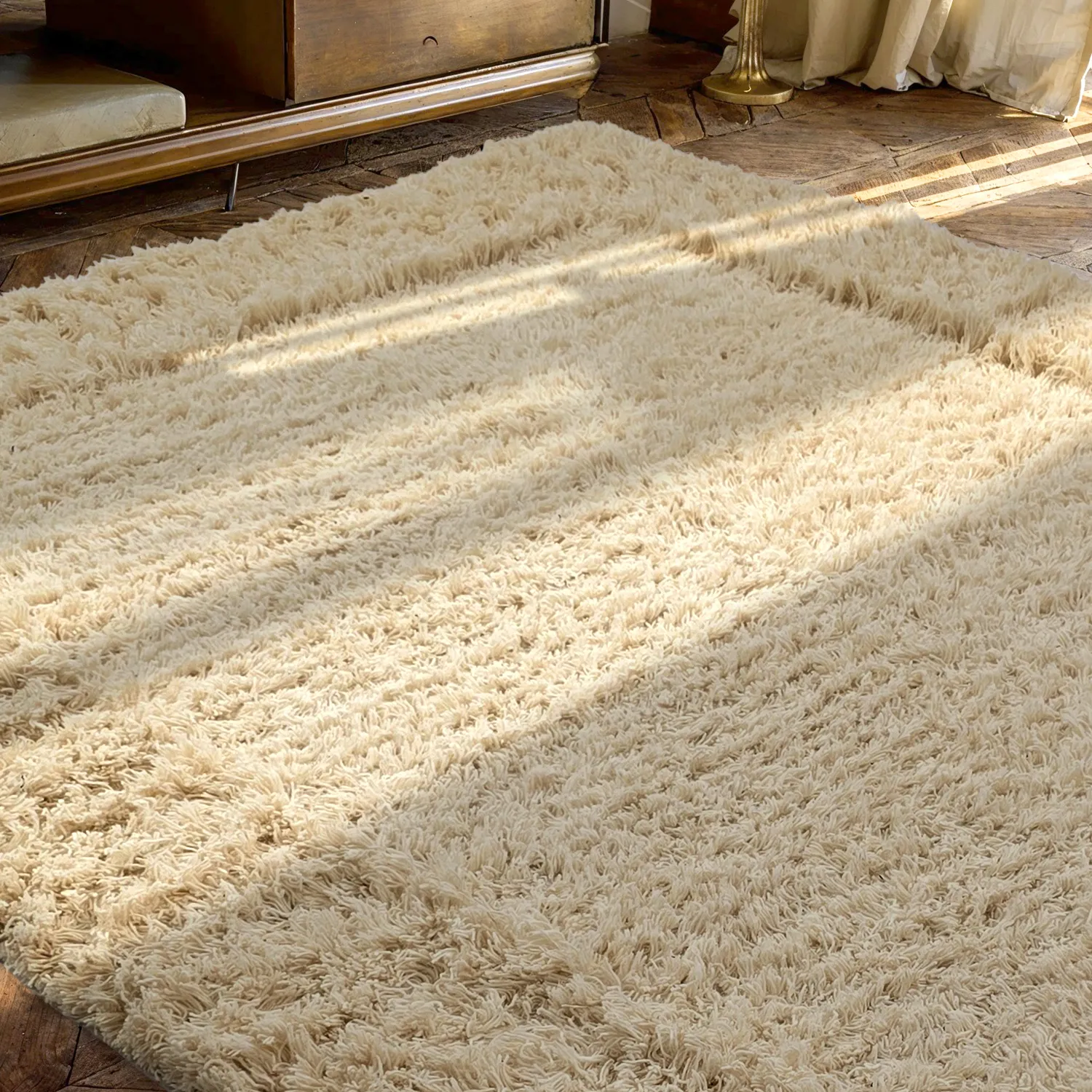 Alfombras de pelo largo - Melilla Hand Woven Wool Shaggy (naturaleza)