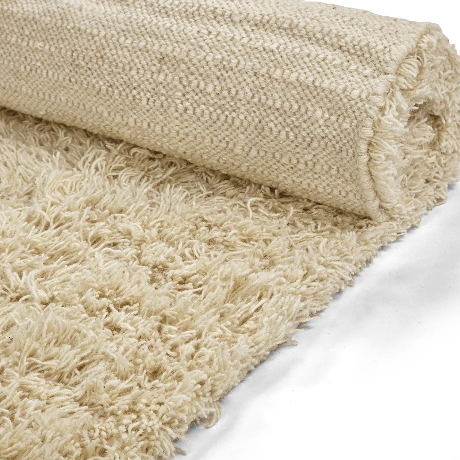 Alfombras de pelo largo - Melilla Hand Woven Wool Shaggy (naturaleza)