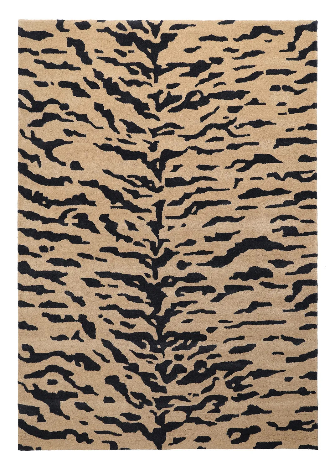 Alfombras de pelo largo - Zebra Tufted Wool Premium (beige/negro)