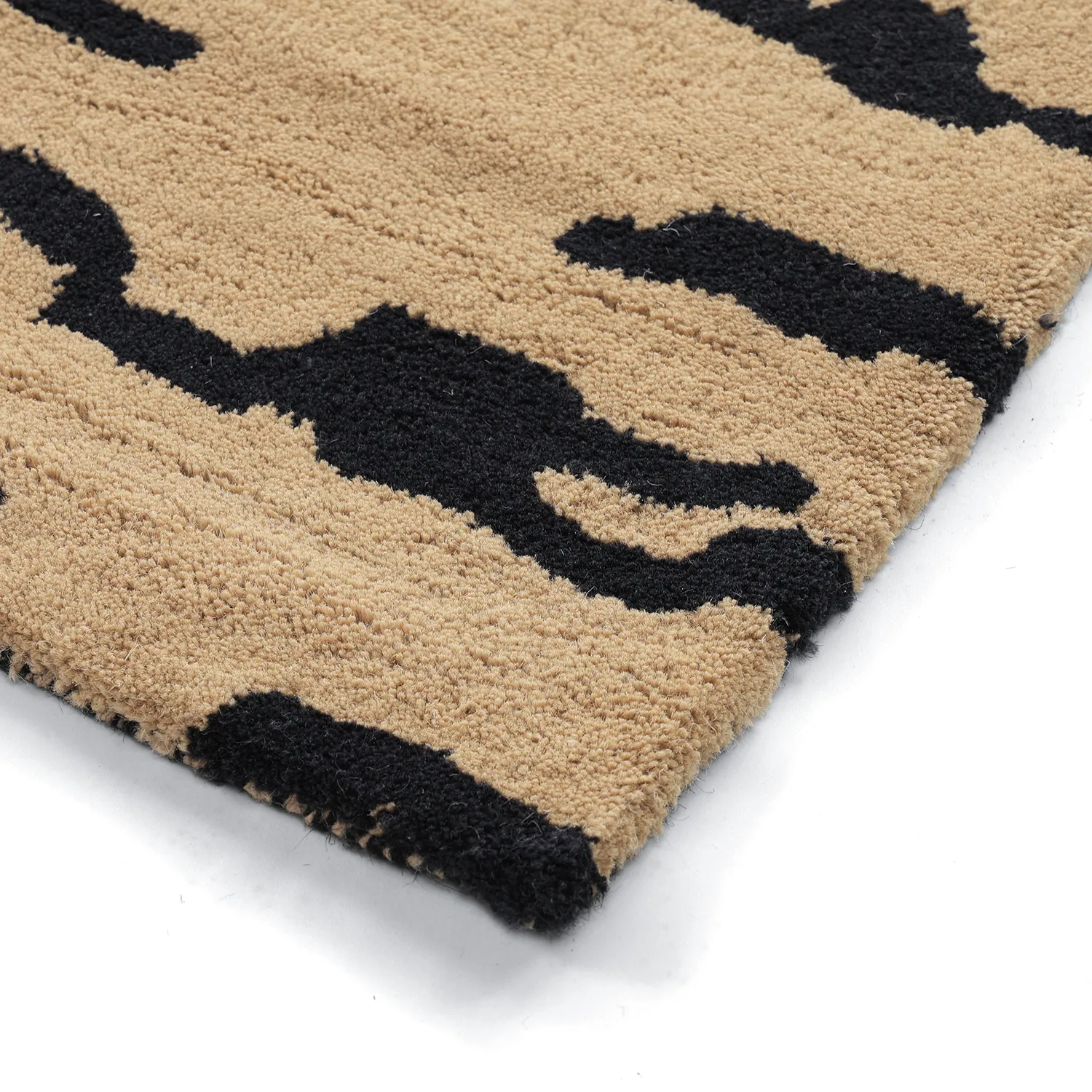 Alfombras de pelo largo - Zebra Tufted Wool Premium (beige/negro)