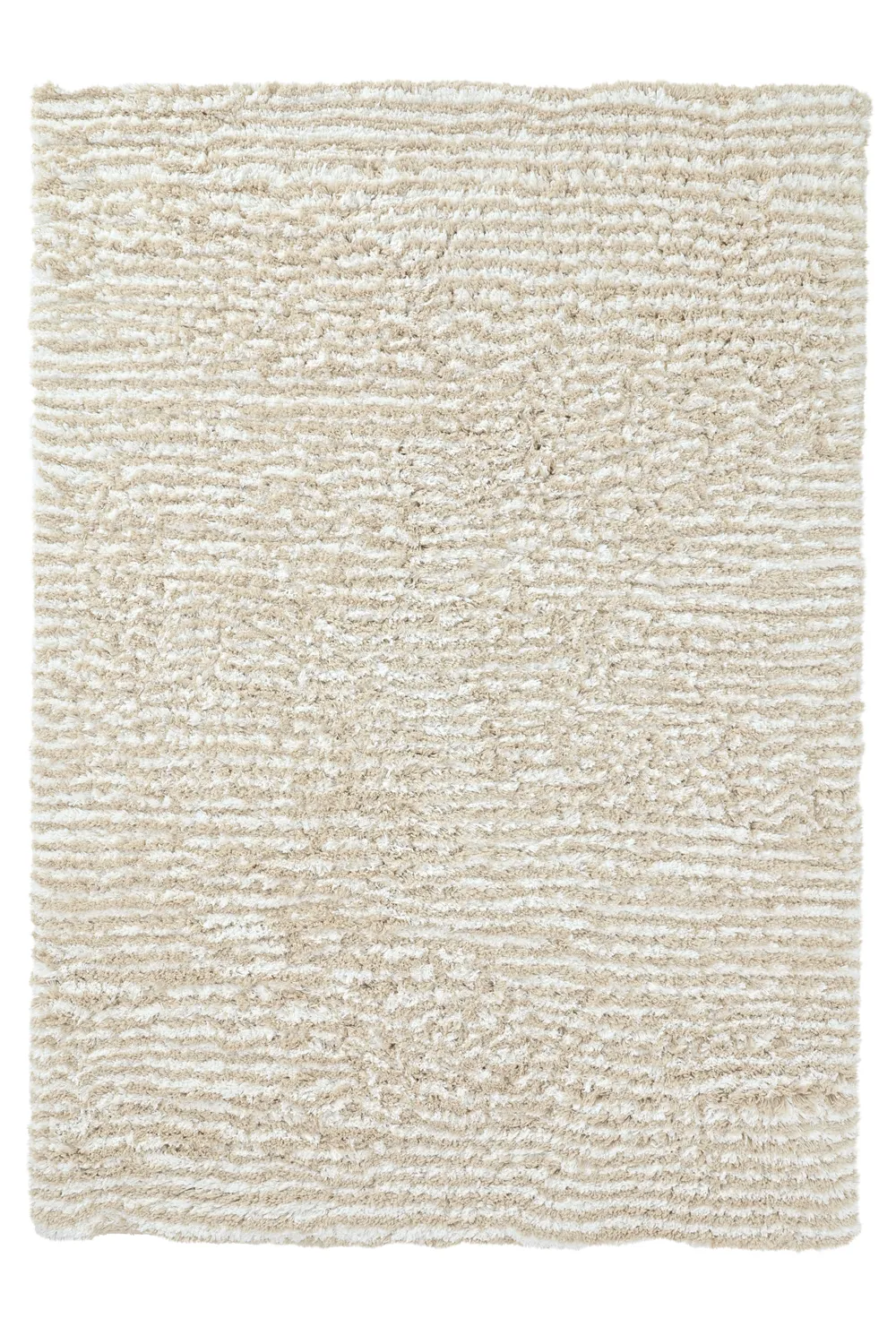 Alfombras de pelo largo - Aden (beige/blanco)