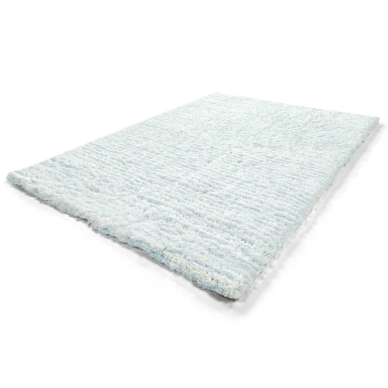 Alfombras de pelo largo - Aden (azul claro/blanco)
