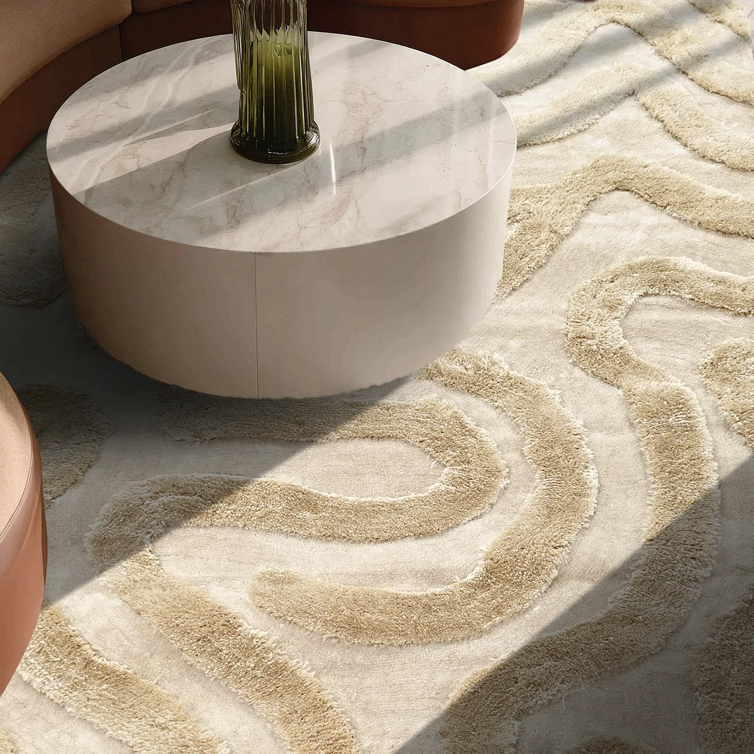 Alfombras de pelo largo - Akaba (crema/beige)