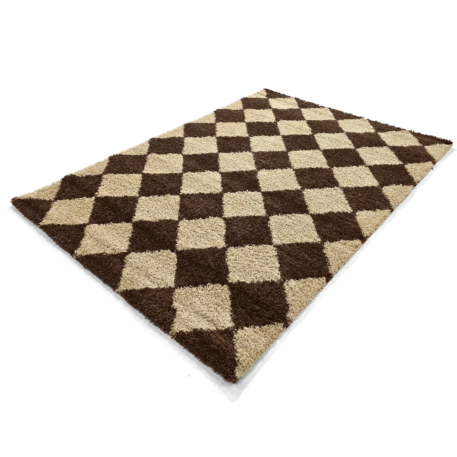 Alfombras de pelo largo - Albi (marrón/beige)