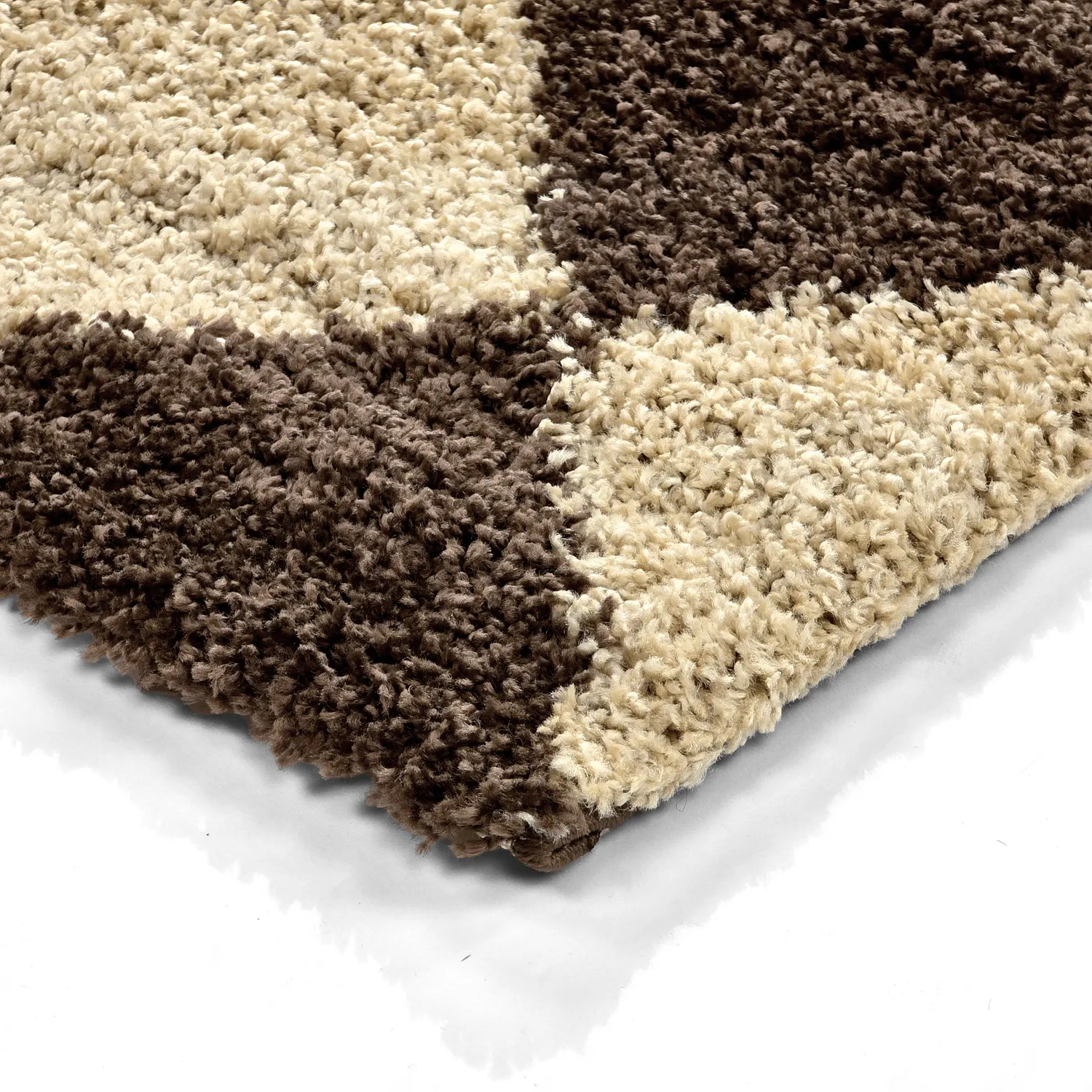 Alfombras de pelo largo - Albi (marrón/beige)