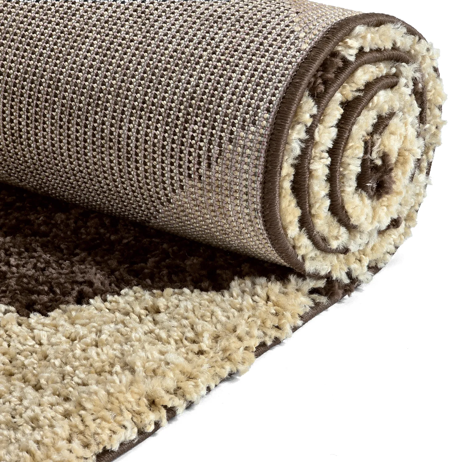 Alfombras de pelo largo - Albi (marrón/beige)