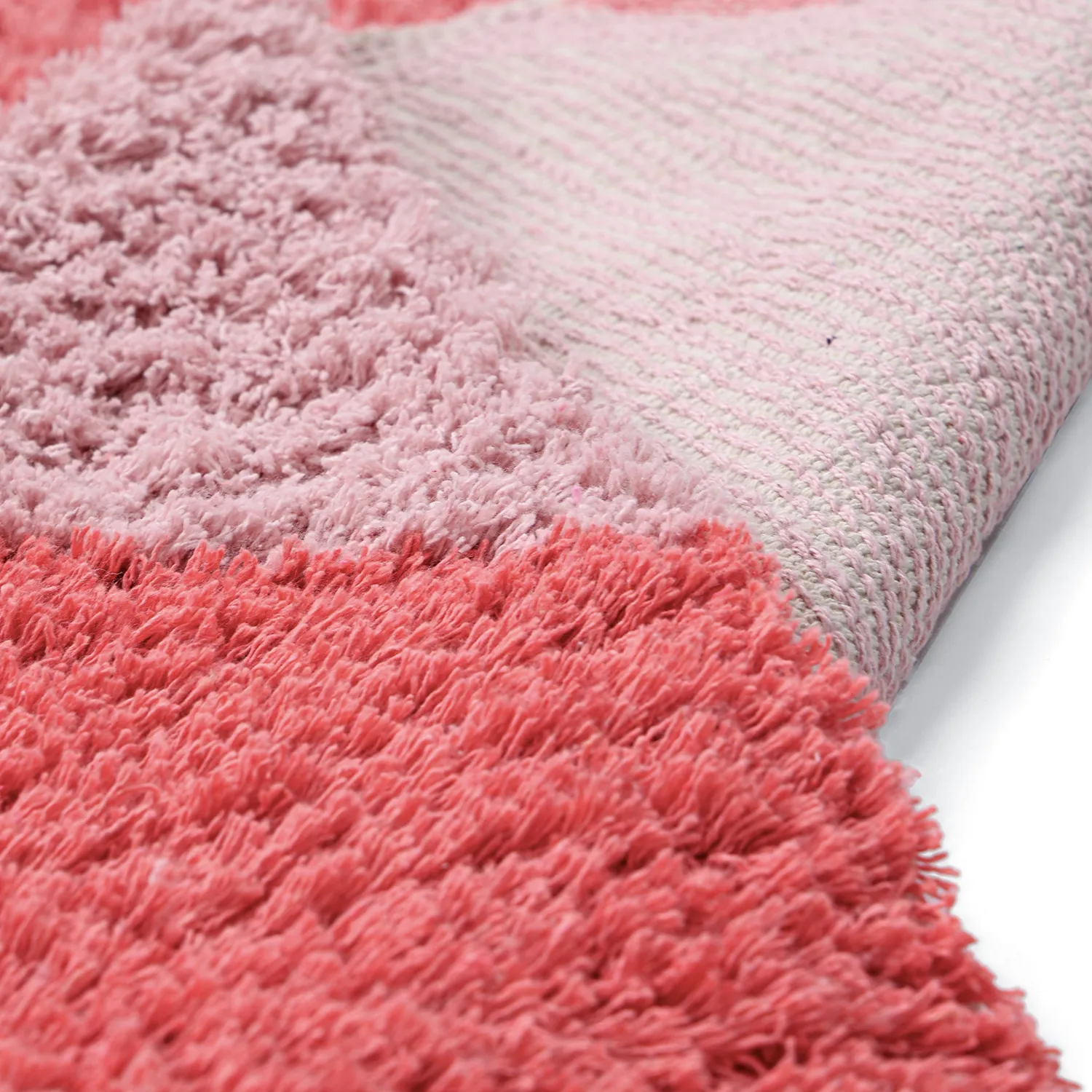 Alfombras de pelo largo - Amira Natural Cotton Shaggy (rosa)