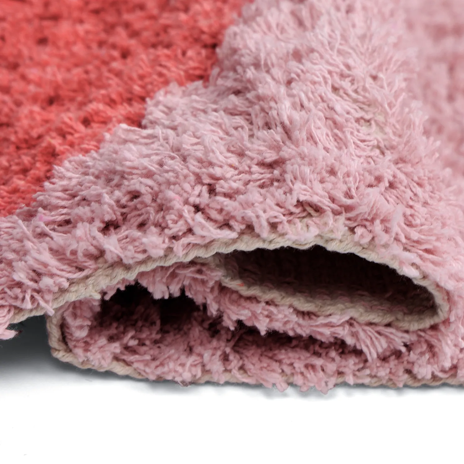 Alfombras de pelo largo - Amira Natural Cotton Shaggy (rosa)
