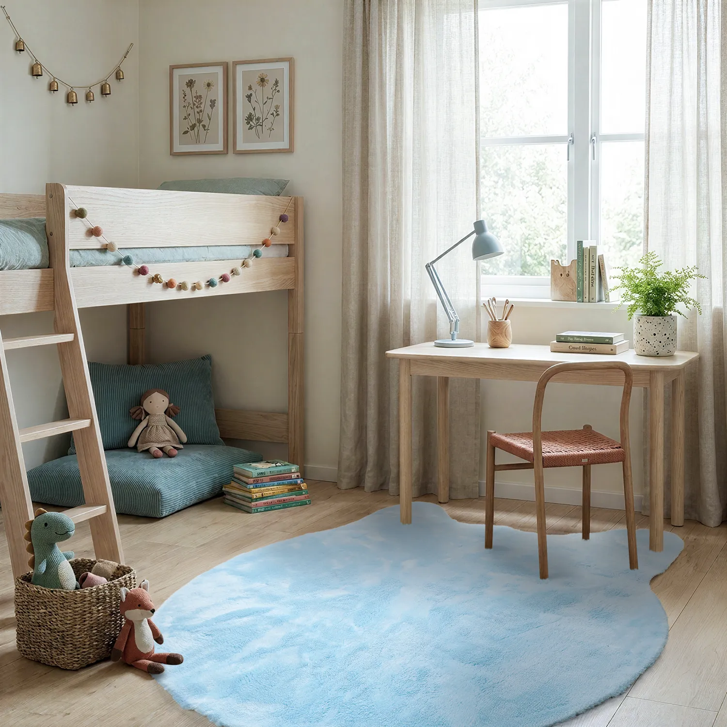 Alfombra Infantil - Aranga Super Soft Cat (azul claro)
