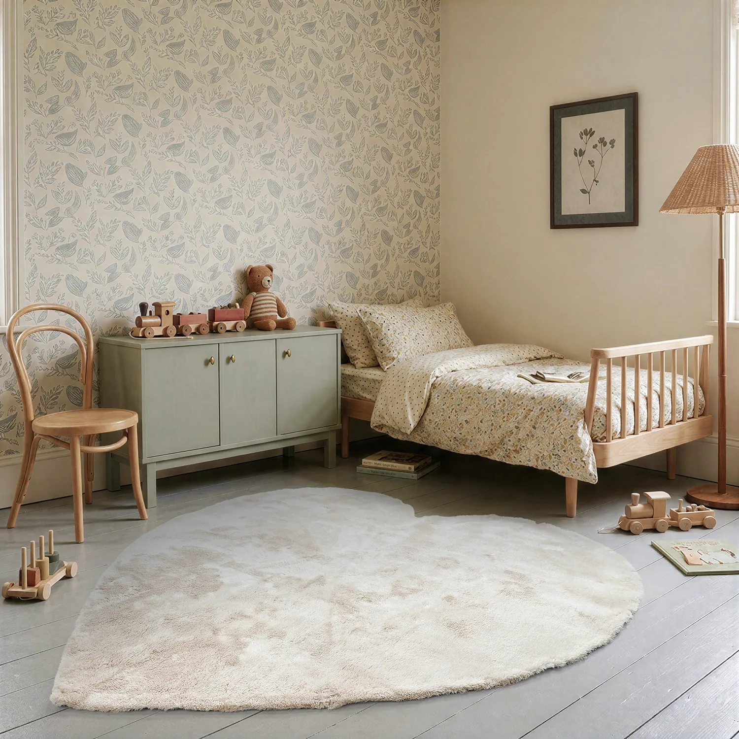 Alfombra Infantil - Aranga Super Soft Heart (beige)