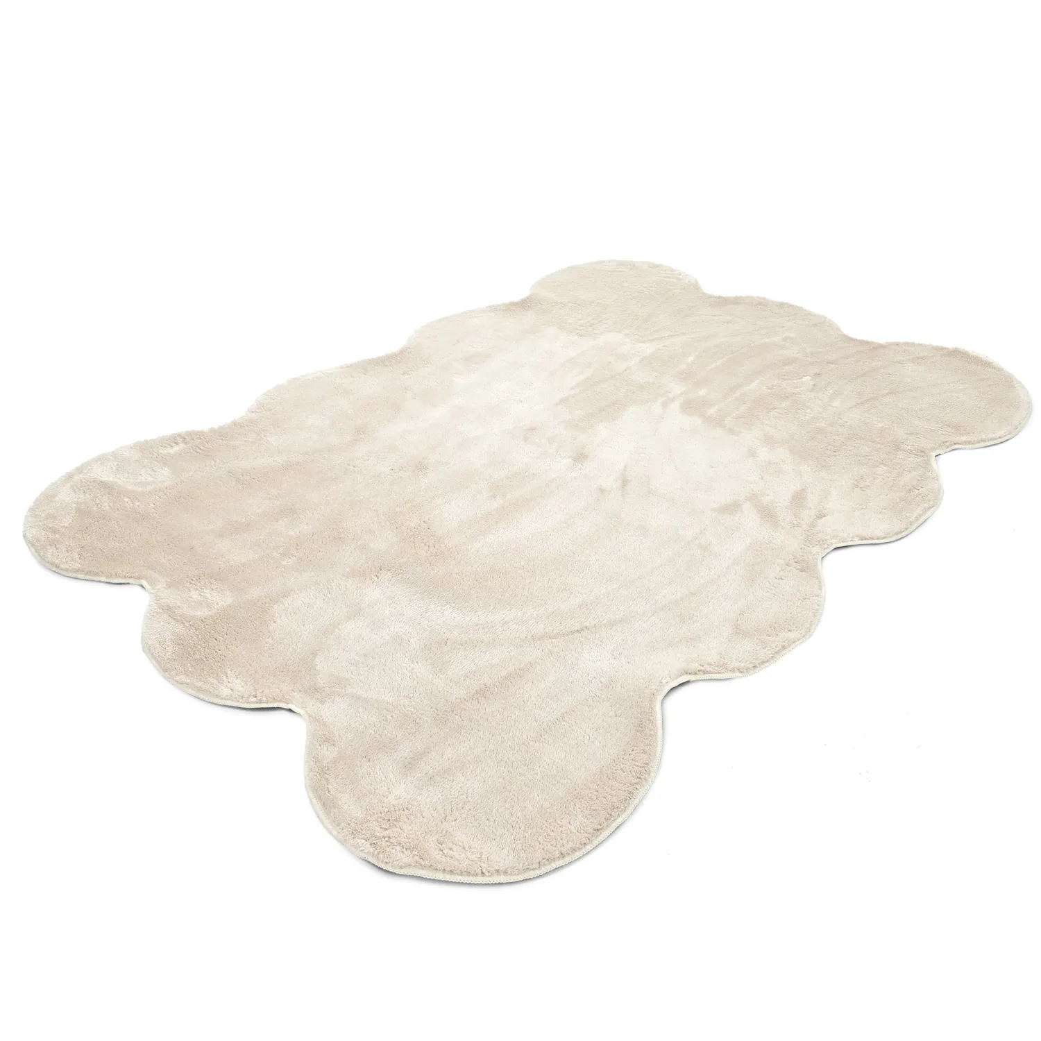 Alfombra de pelo largo ondulada - Aranga Super Soft Fur (beige)