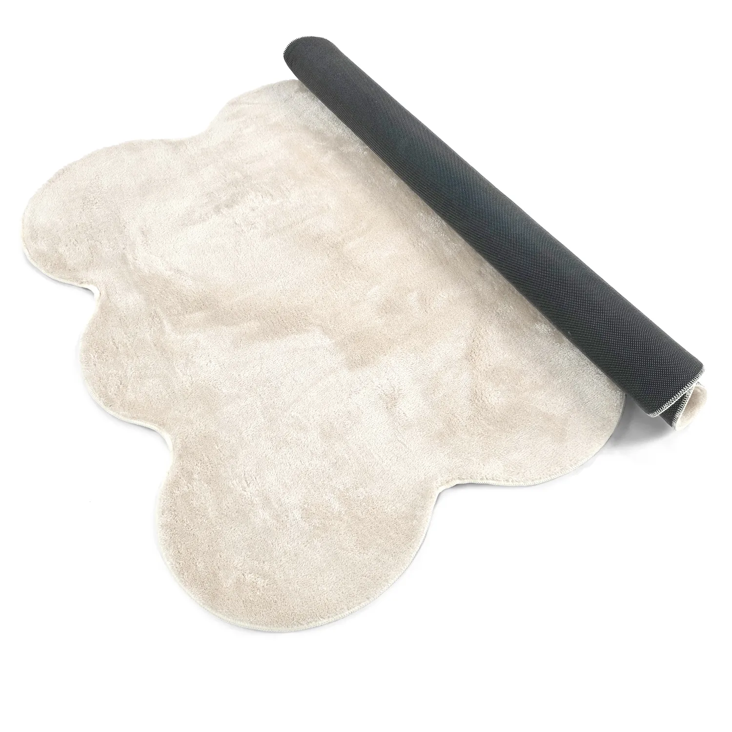 Alfombra de pelo largo ondulada - Aranga Super Soft Fur (beige)
