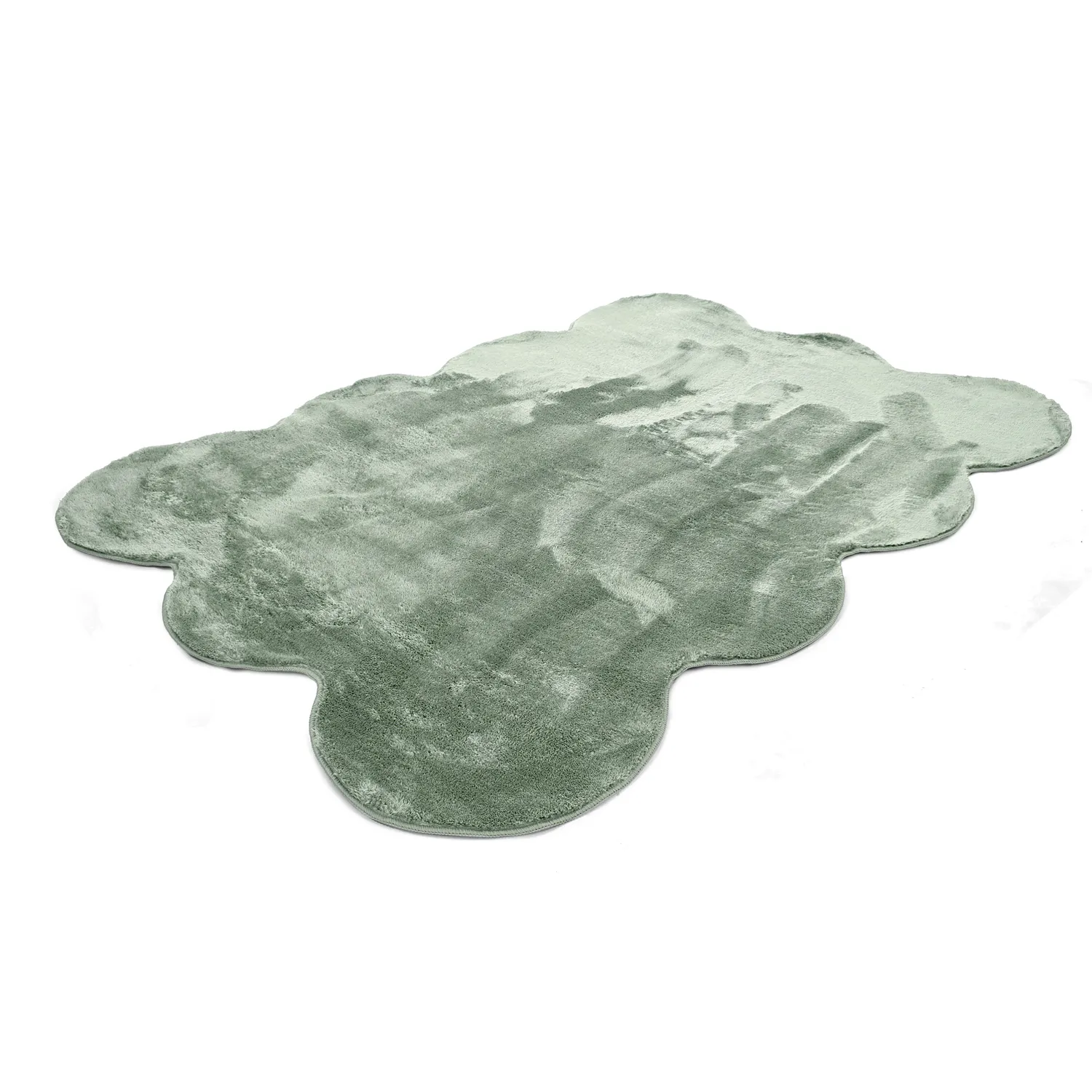 Alfombra de pelo largo ondulada - Aranga Super Soft Fur (verde)