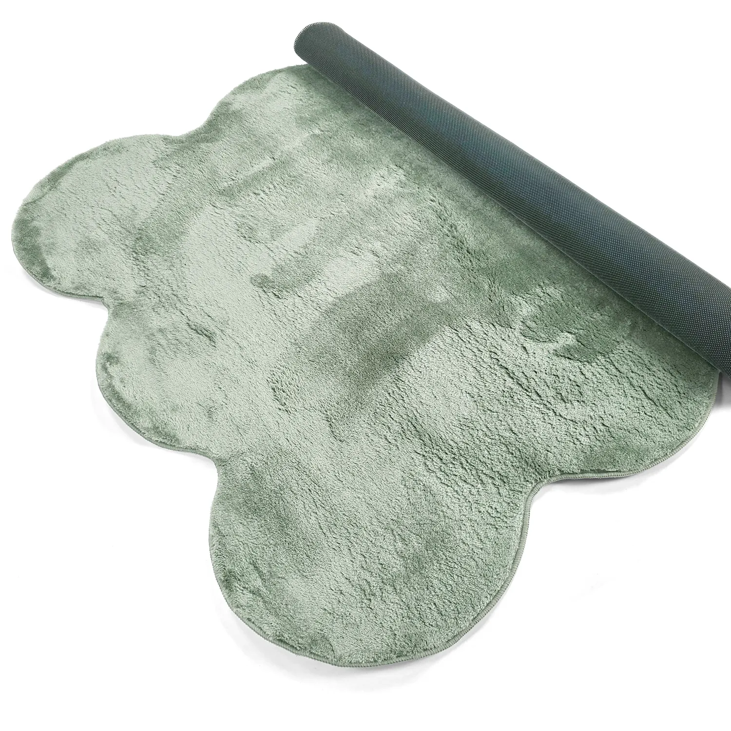 Alfombra de pelo largo ondulada - Aranga Super Soft Fur (verde)