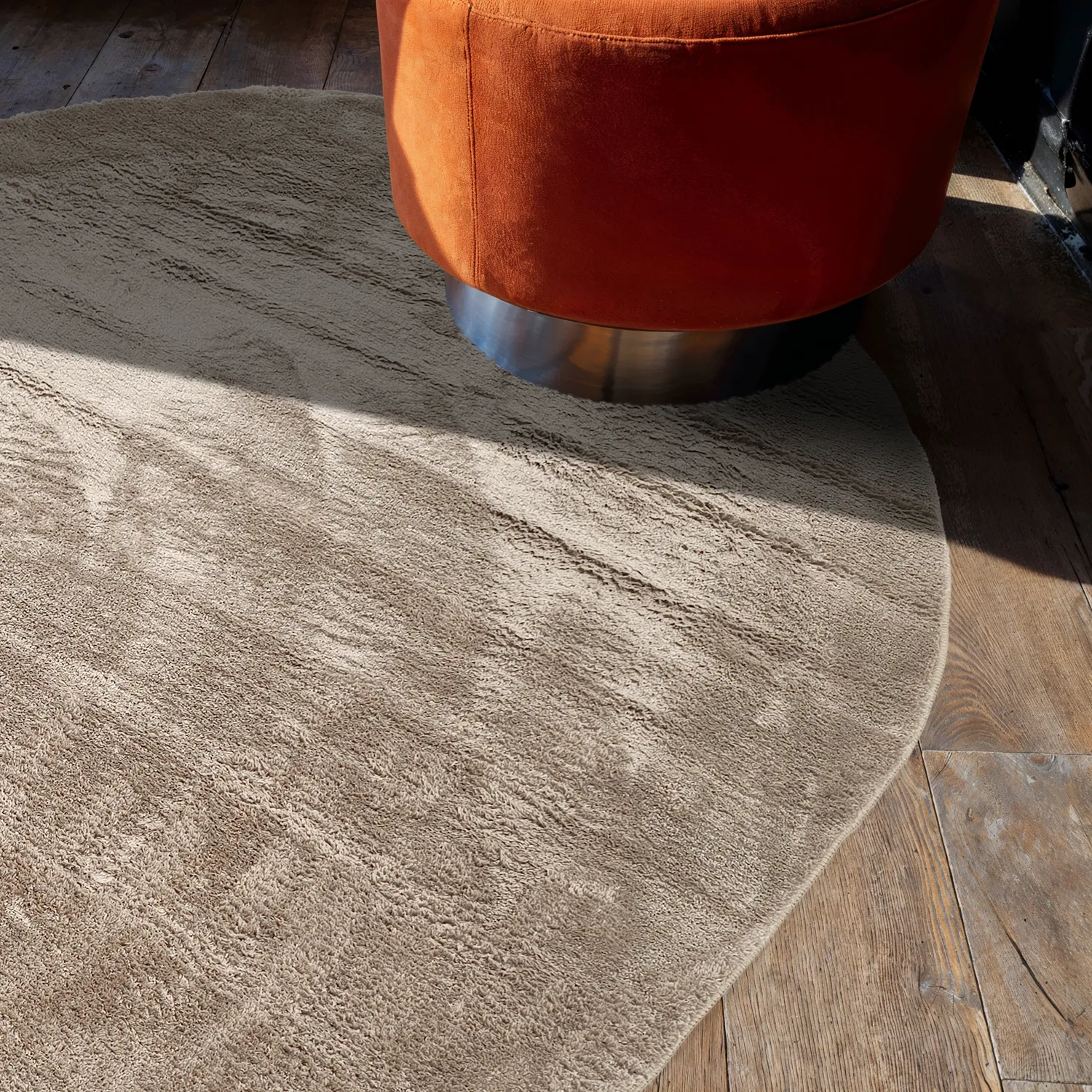Alfombra de pelo largo ovalada - Aranga Super Soft Fur (marrón)
