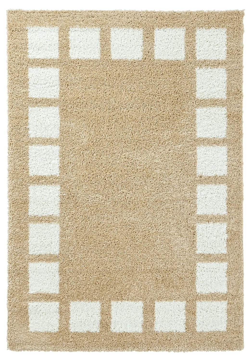 Alfombras de pelo largo - Asilah (beige/blanco)