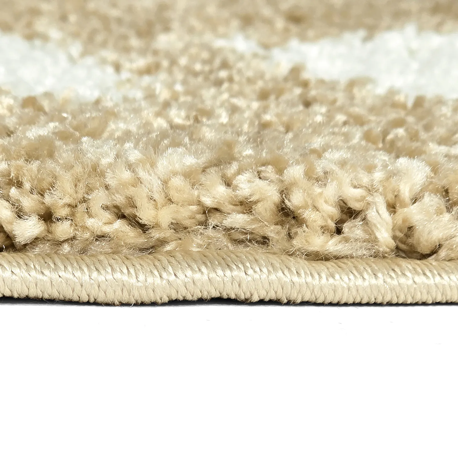 Alfombras de pelo largo - Asilah (beige/blanco)