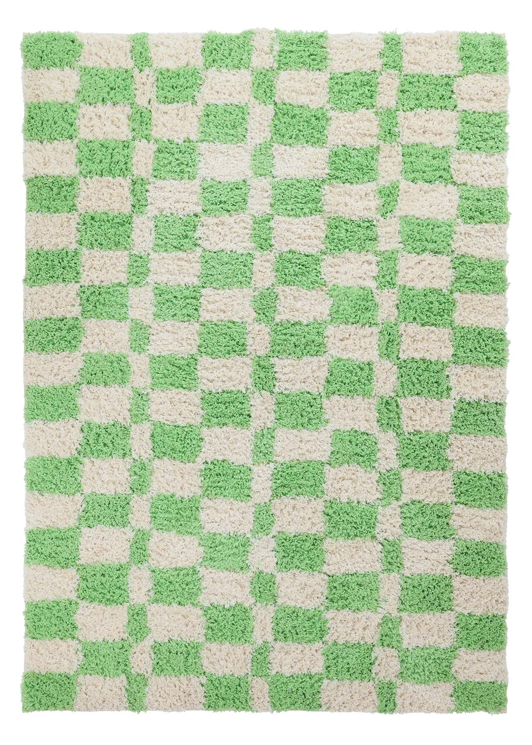 Alfombras de pelo largo - Atrani Natural Cotton Shaggy (verde)