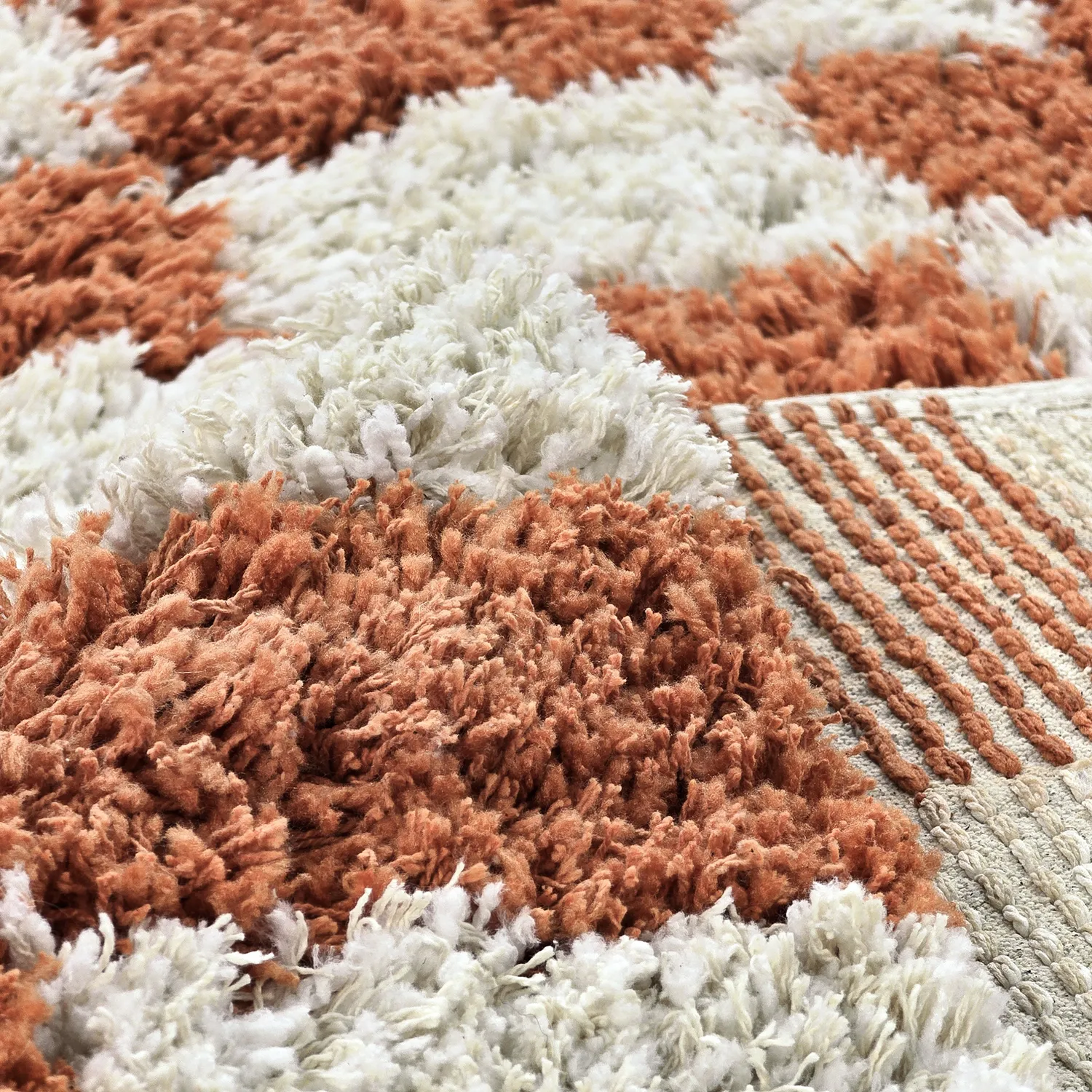 Alfombras de pelo largo - Atrani Natural Cotton Shaggy (naranja)