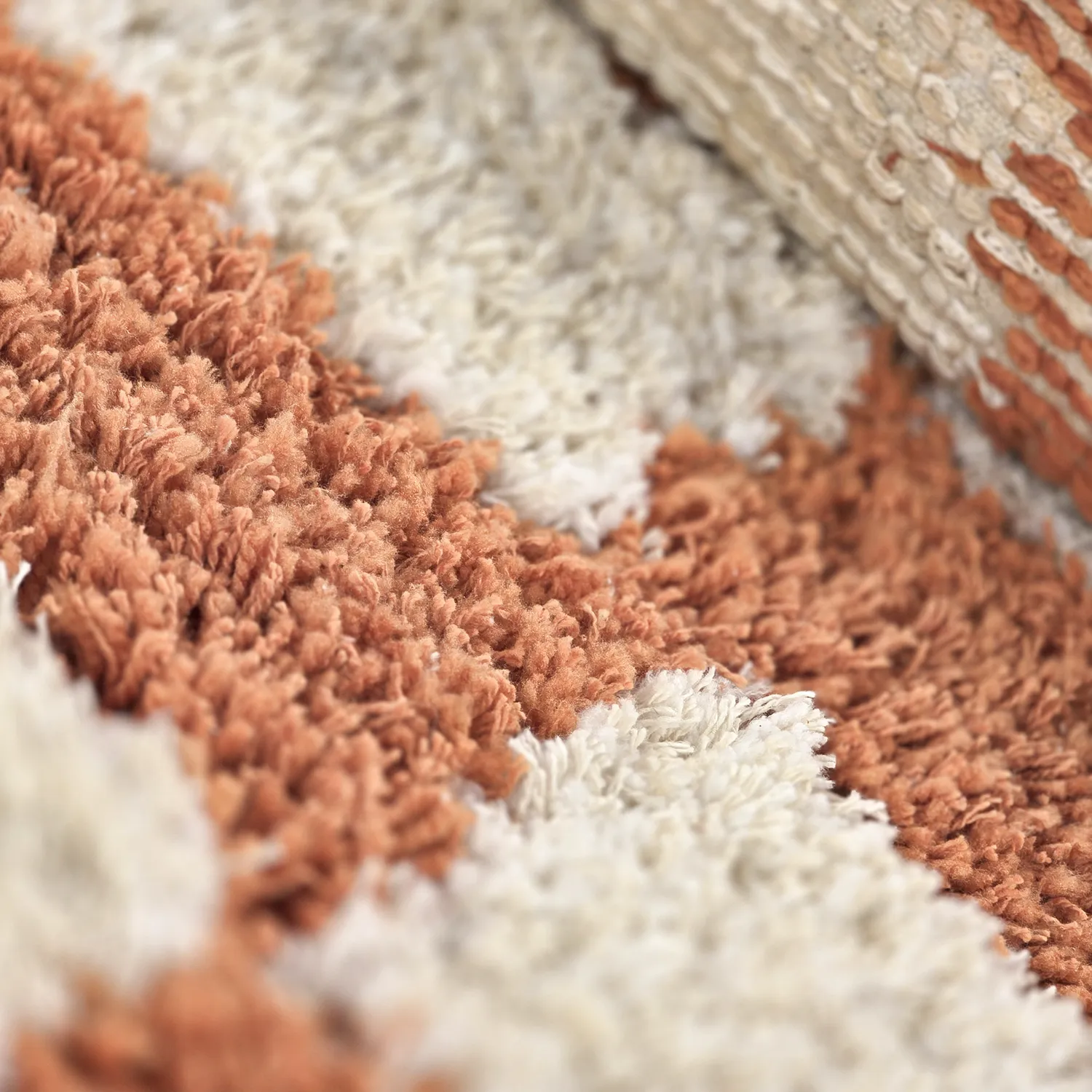 Alfombras de pelo largo - Atrani Natural Cotton Shaggy (naranja)