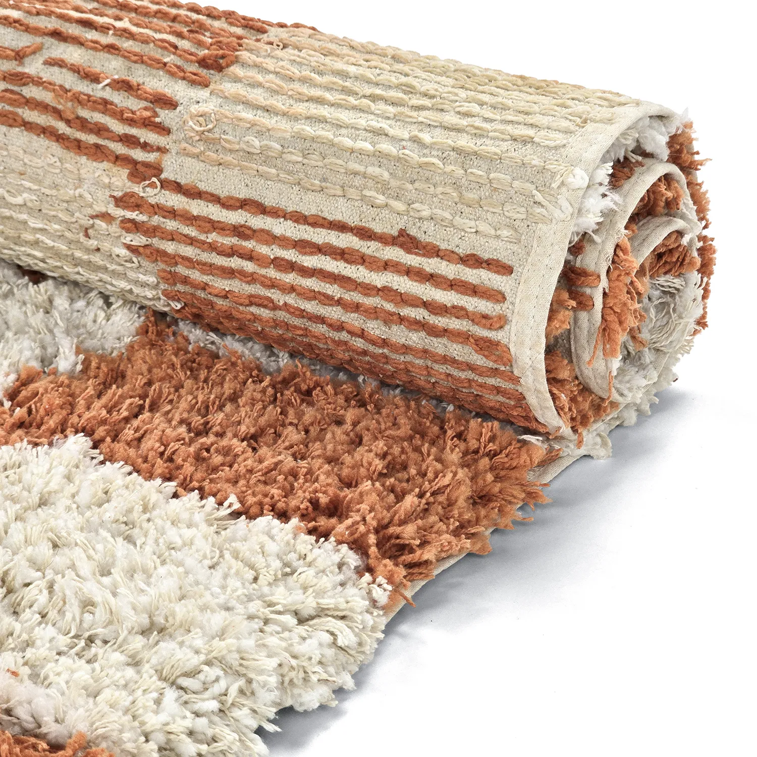 Alfombras de pelo largo - Atrani Natural Cotton Shaggy (naranja)