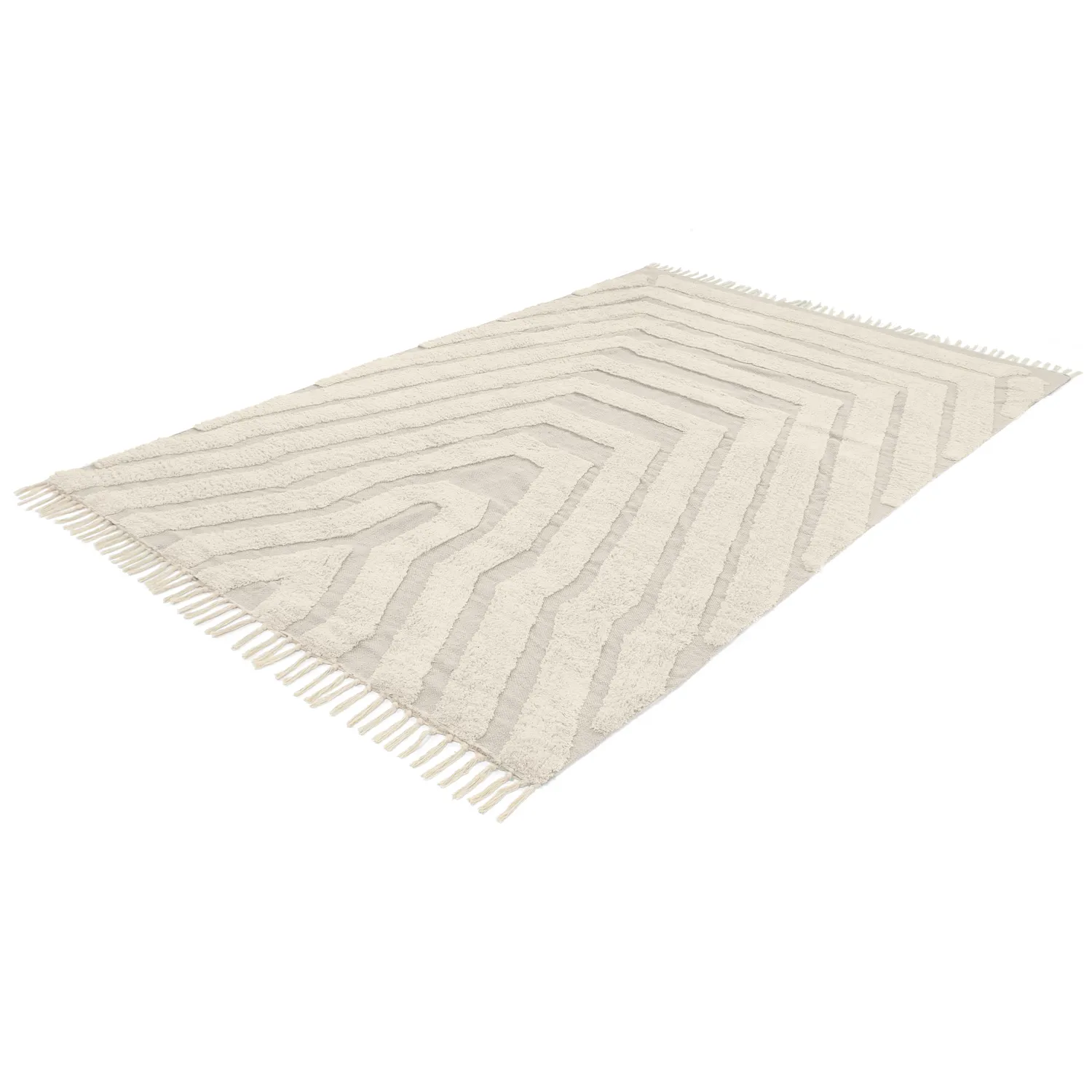 Alfombras de pelo largo - Callista Natural Cotton Shaggy (beige)