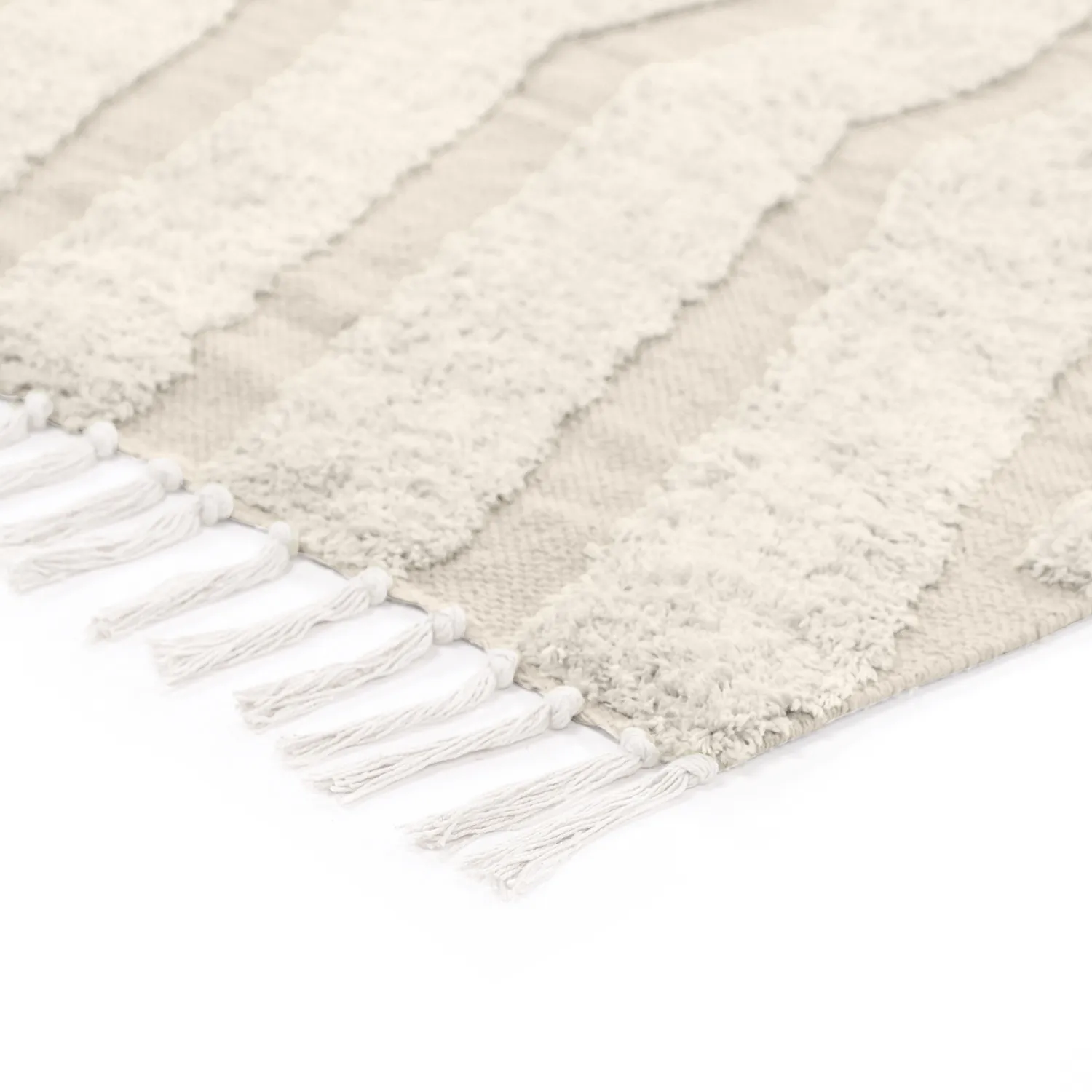 Alfombras de pelo largo - Callista Natural Cotton Shaggy (beige)