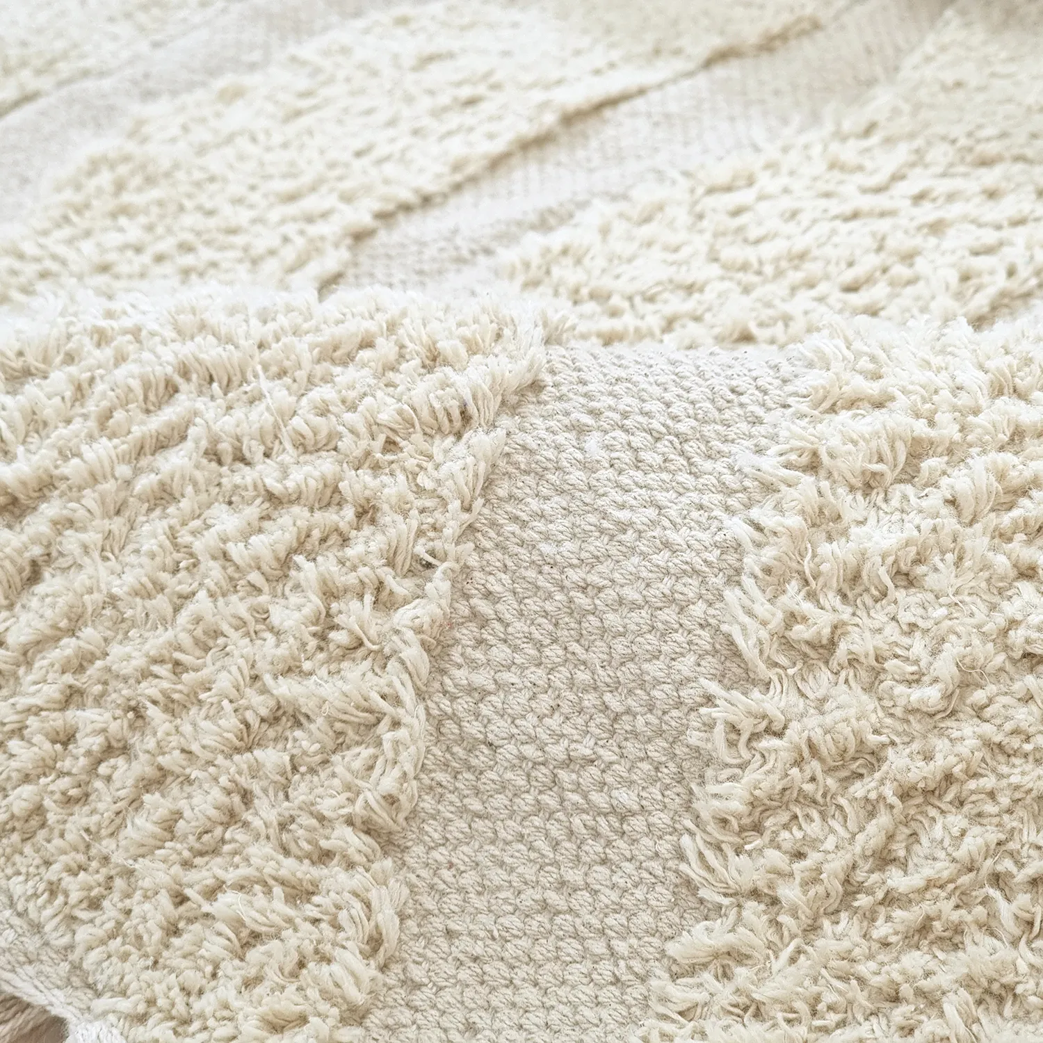Alfombras de pelo largo - Callista Natural Cotton Shaggy (beige)