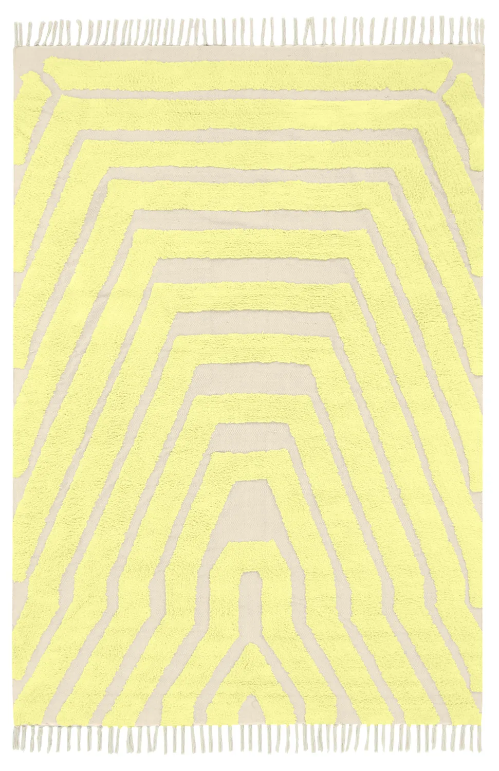 Alfombras de pelo largo - Callista Natural Cotton Shaggy (amarillo)
