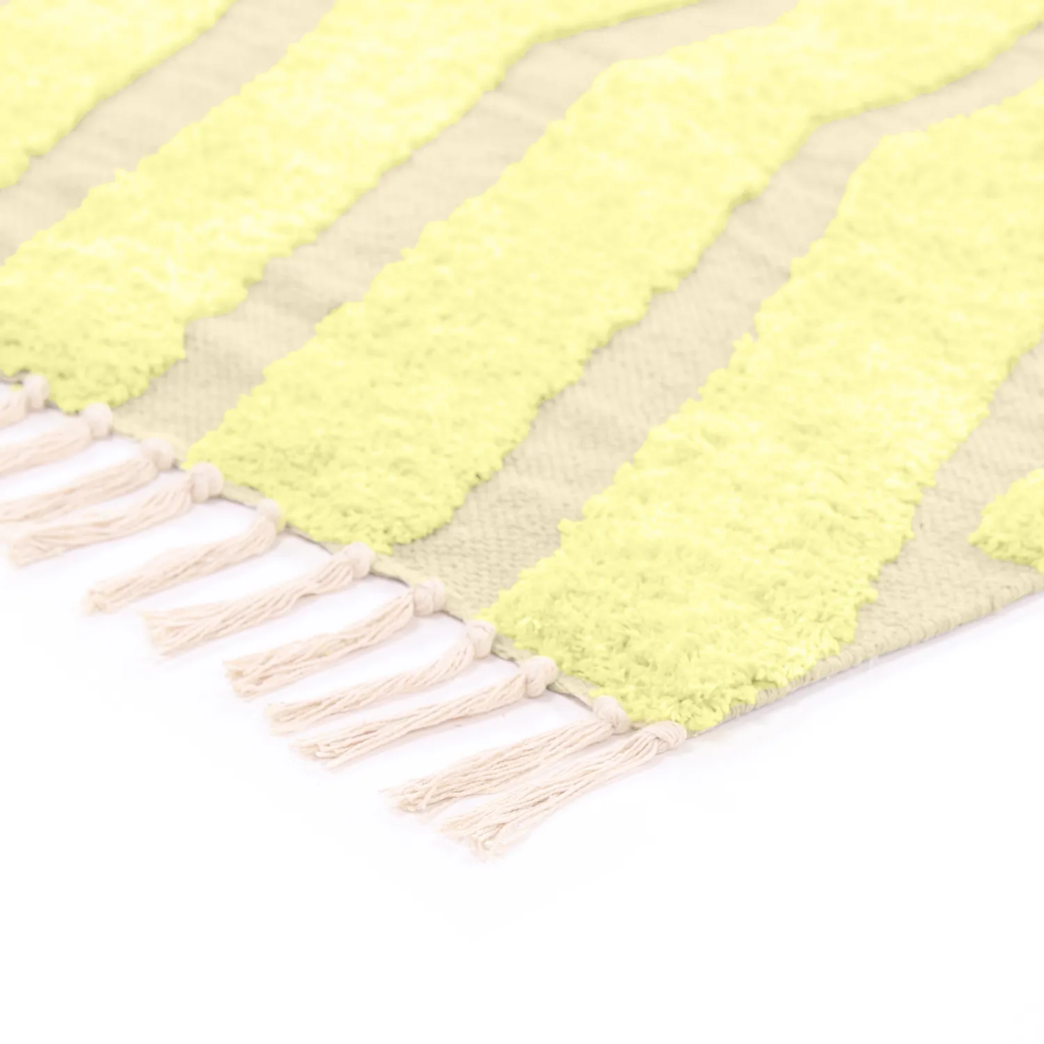 Alfombras de pelo largo - Callista Natural Cotton Shaggy (amarillo)
