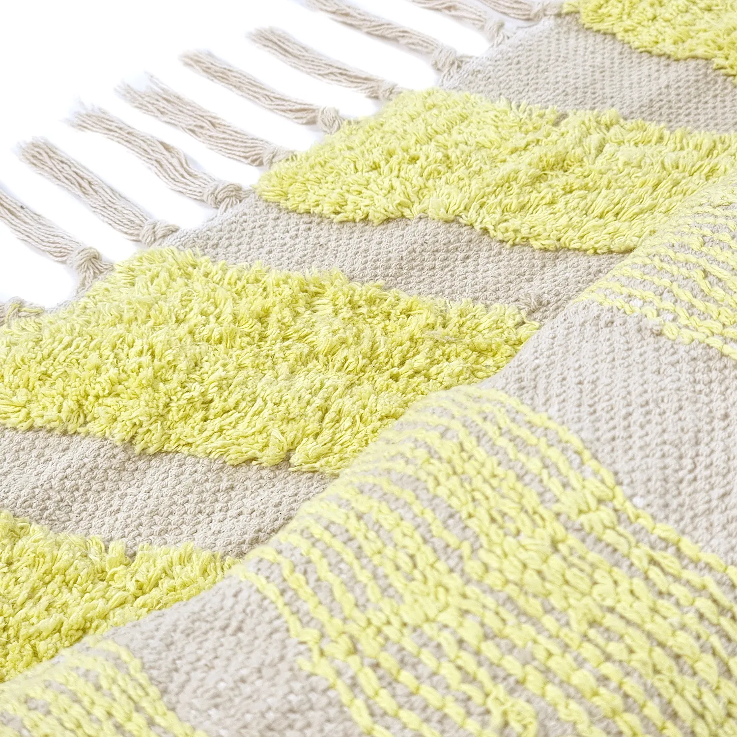 Alfombras de pelo largo - Callista Natural Cotton Shaggy (amarillo)