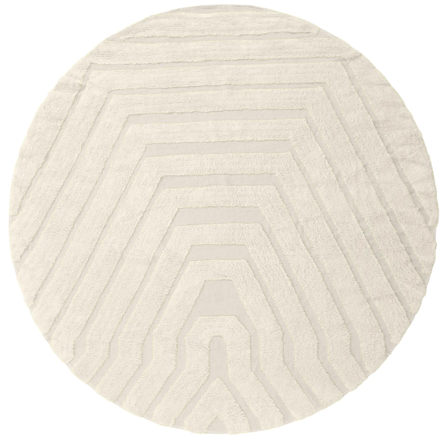 Alfombras redondeadas - Callista Natural Cotton Shaggy (beige)