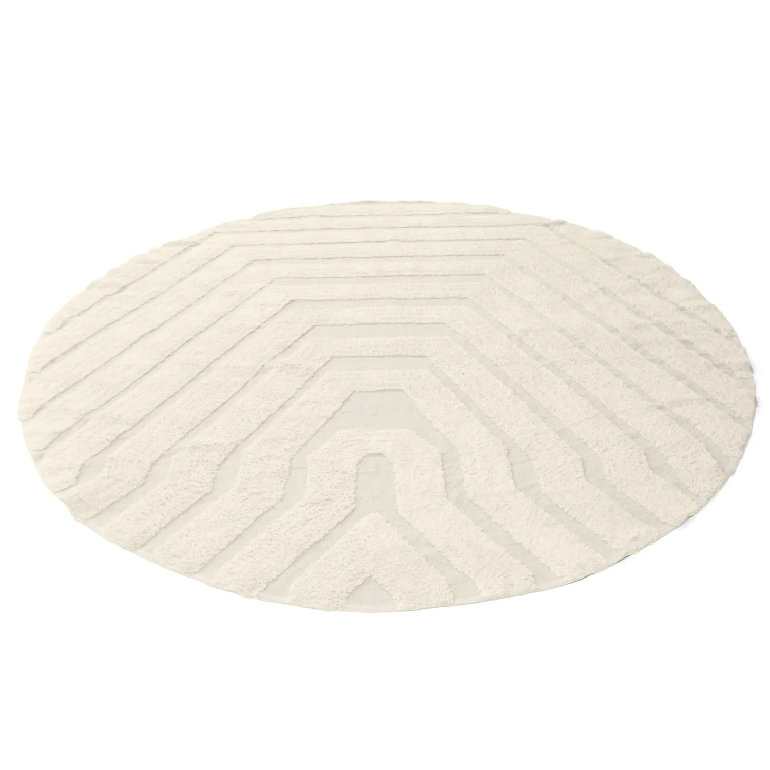 Alfombras redondeadas - Callista Natural Cotton Shaggy (beige)