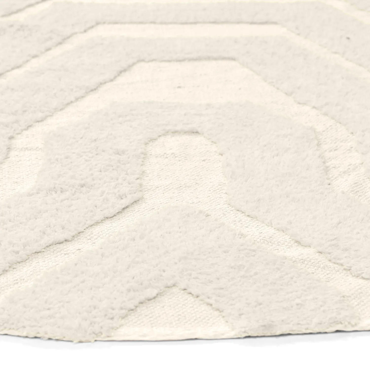 Alfombras redondeadas - Callista Natural Cotton Shaggy (beige)
