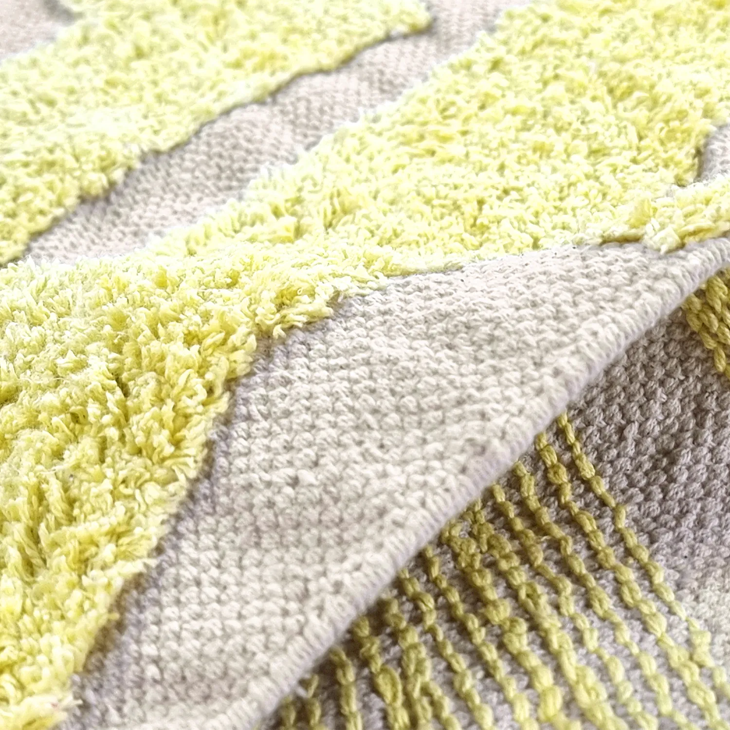 Alfombras redondeadas - Callista Natural Cotton Shaggy (amarillo)