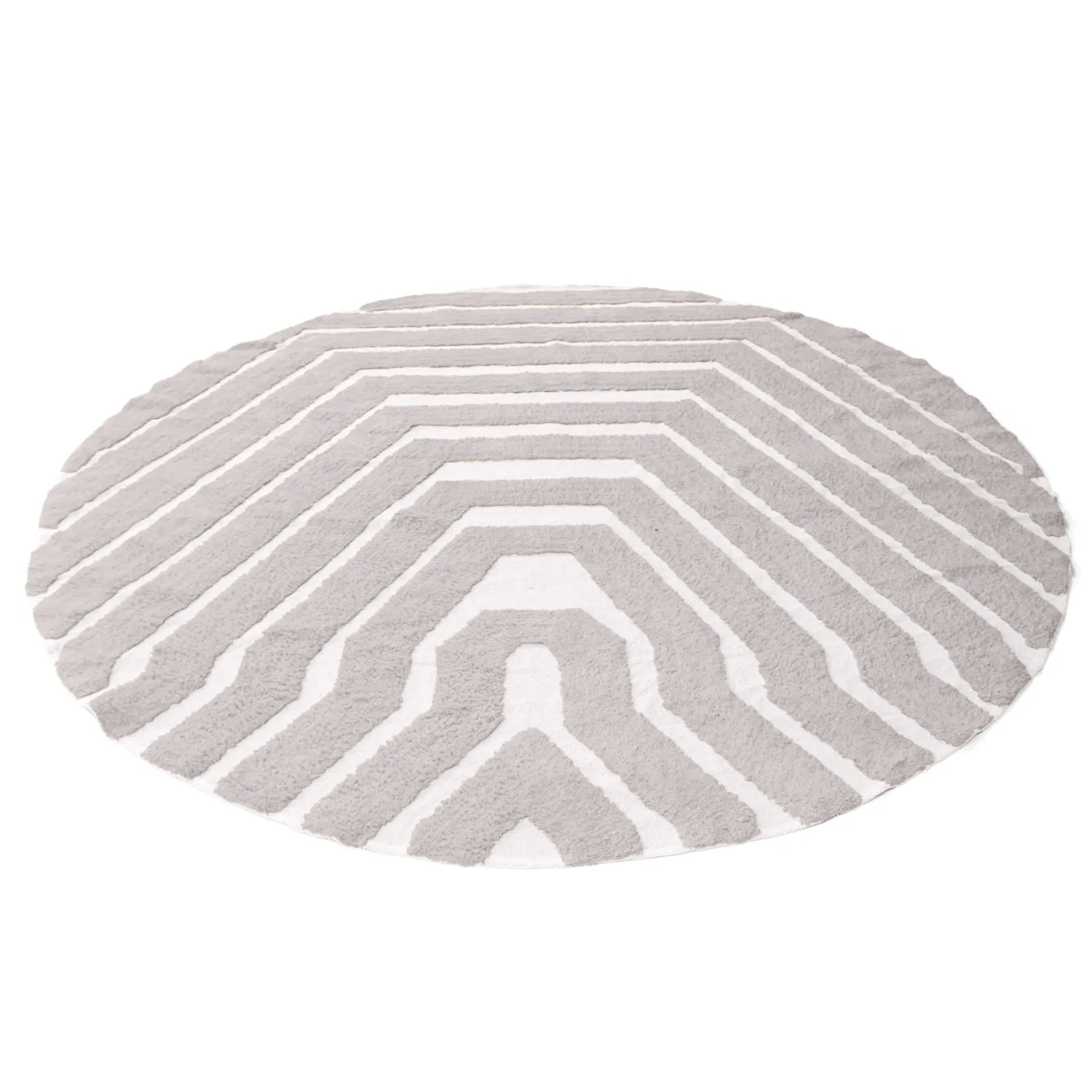 Alfombras redondeadas - Callista Natural Cotton Shaggy (gris pardo)