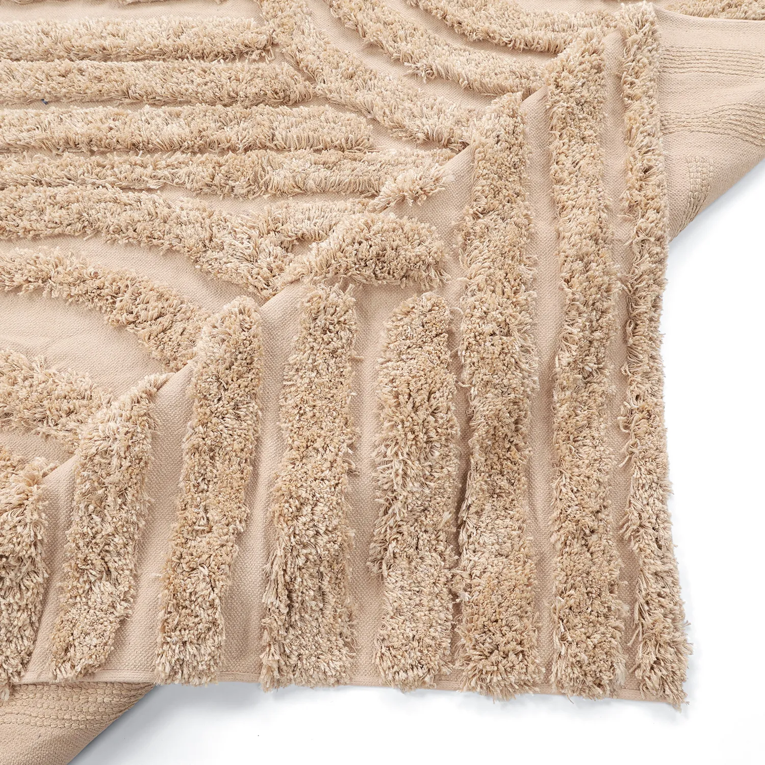 Alfombras de pelo largo - Cazorla Natural Cotton Shaggy (beige)