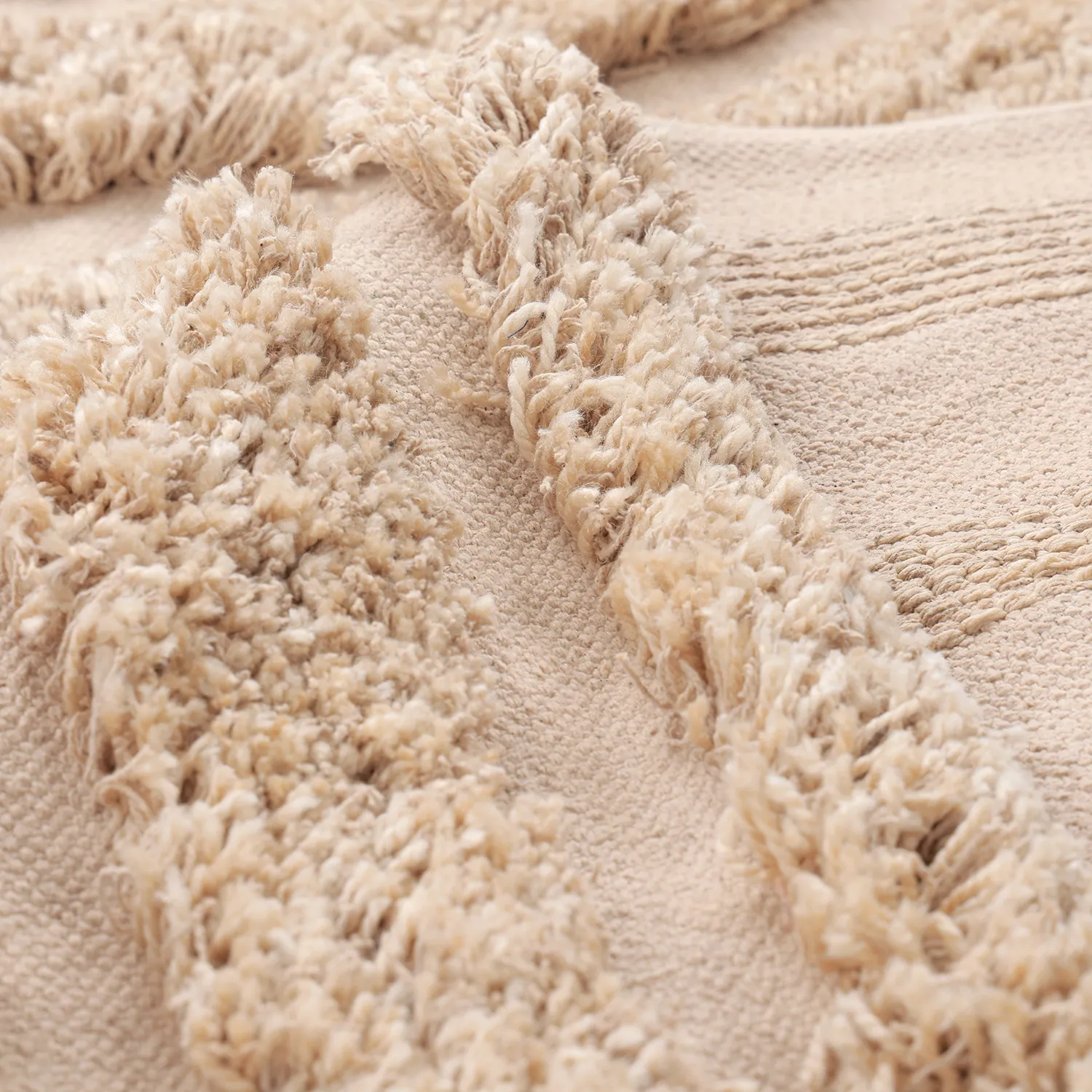 Alfombras de pelo largo - Cazorla Natural Cotton Shaggy (beige)