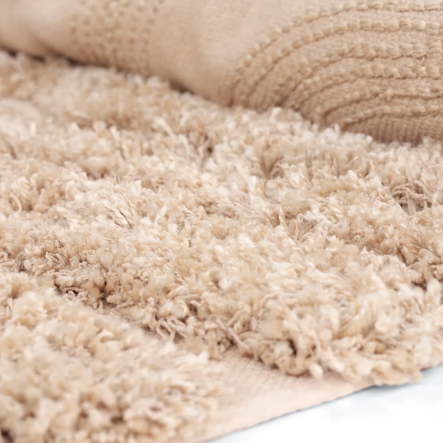Alfombras de pelo largo - Cazorla Natural Cotton Shaggy (beige)