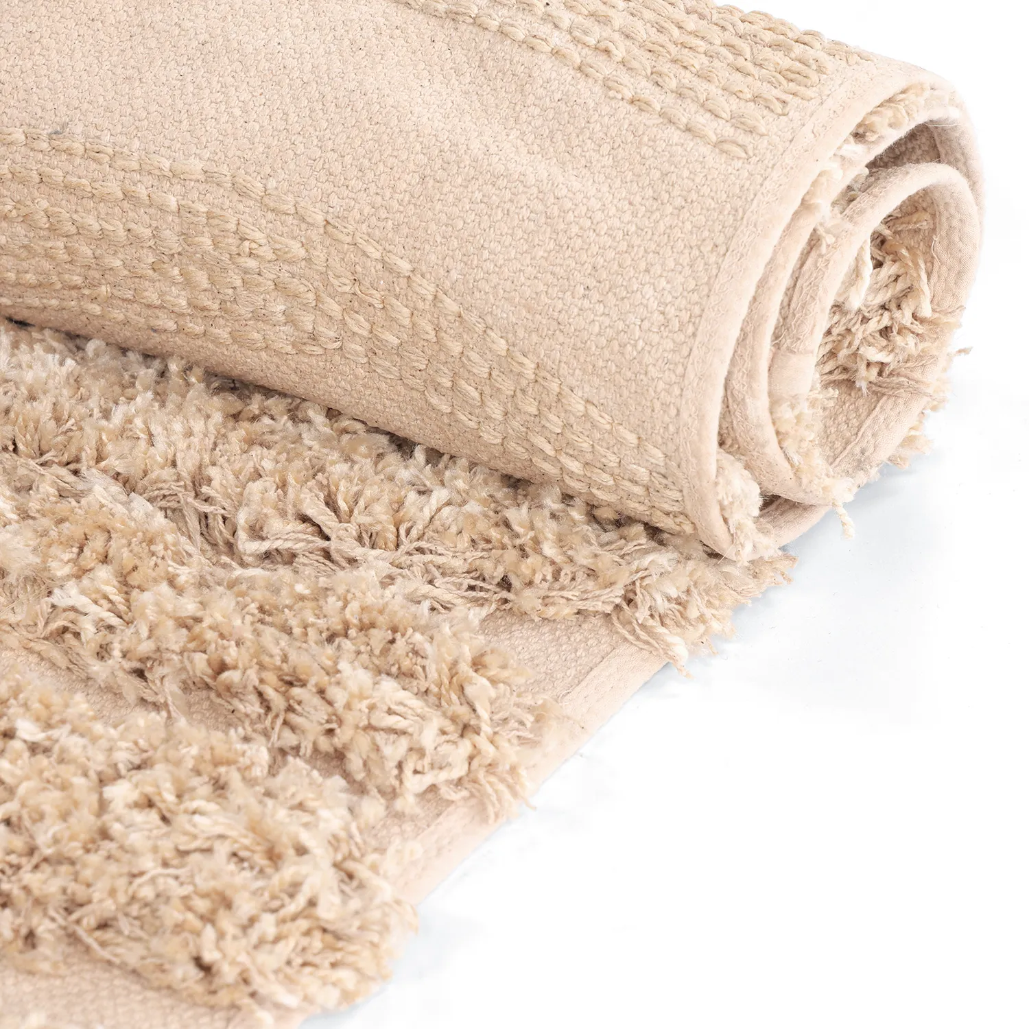 Alfombras de pelo largo - Cazorla Natural Cotton Shaggy (beige)