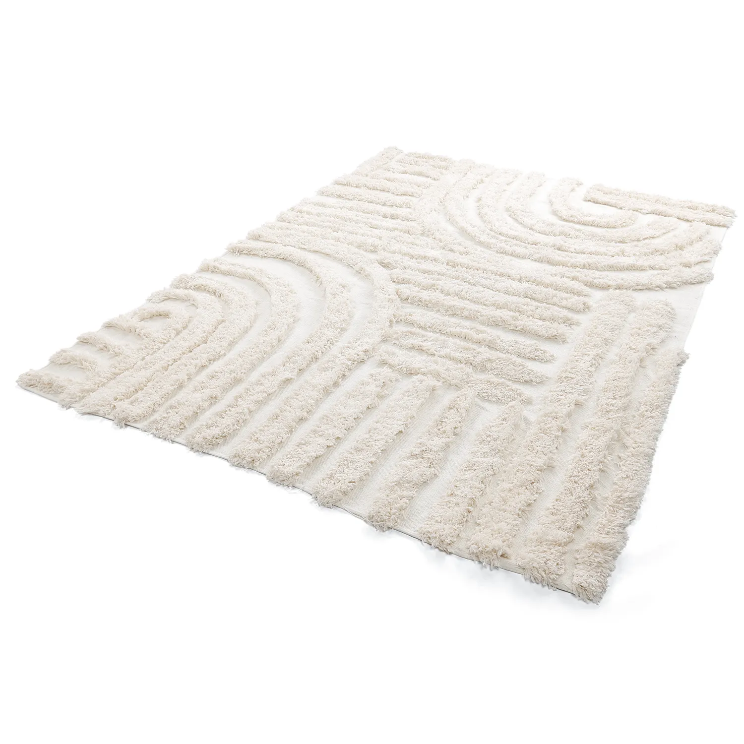 Alfombras de pelo largo - Cazorla Natural Cotton Shaggy (blanquecino)