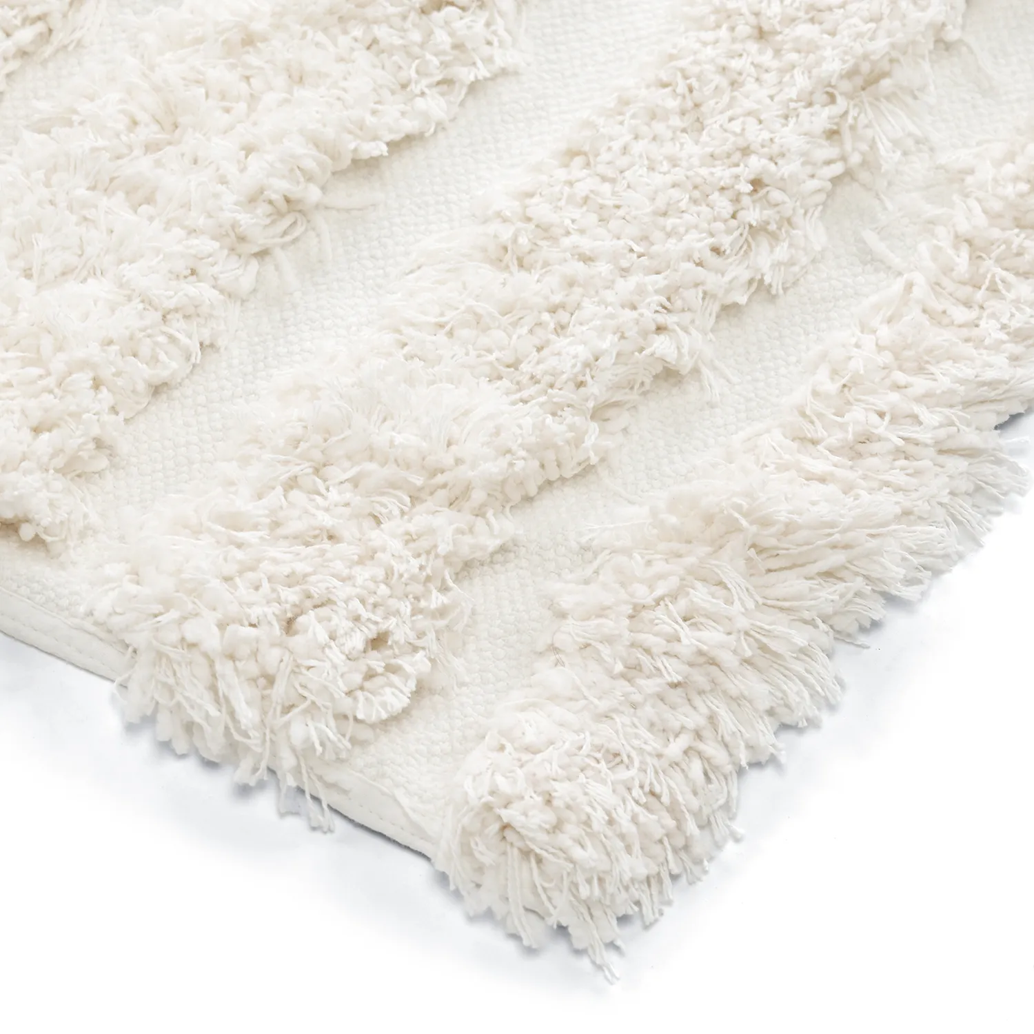 Alfombras de pelo largo - Cazorla Natural Cotton Shaggy (blanquecino)