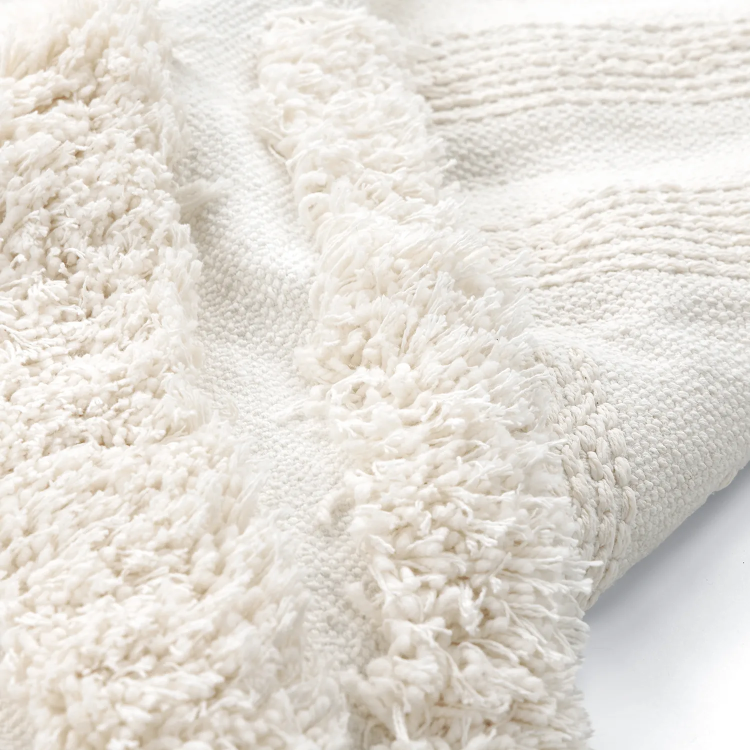 Alfombras de pelo largo - Cazorla Natural Cotton Shaggy (blanquecino)