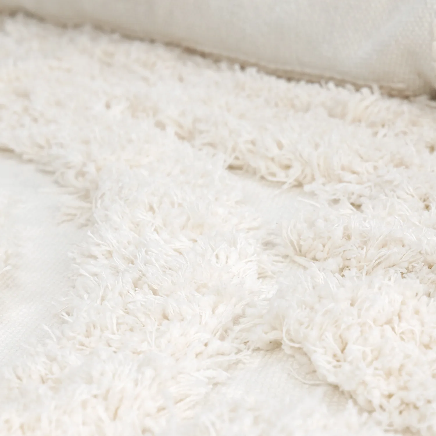 Alfombras de pelo largo - Cazorla Natural Cotton Shaggy (blanquecino)