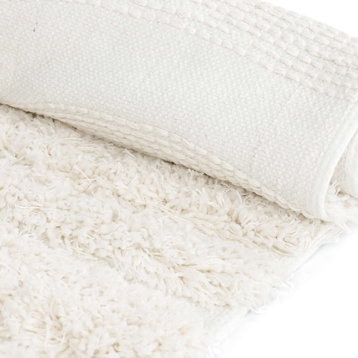 Alfombras de pelo largo - Cazorla Natural Cotton Shaggy (blanquecino)
